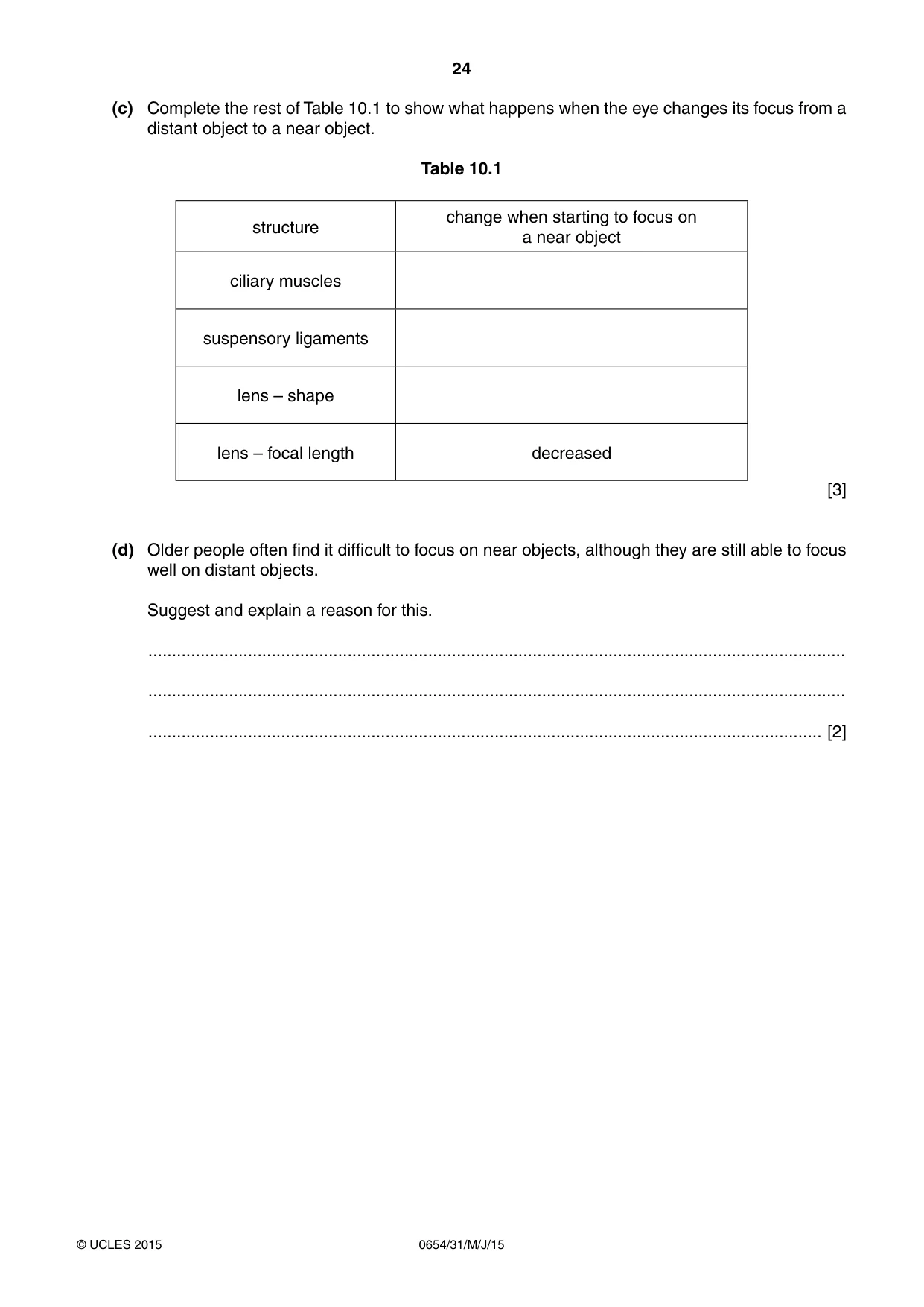 Cambridge IGCSE Sciences - Co-ordinated (Double) 0654 2015 May/June Paper 3 · Variant 1 question paper, page 24 of 32