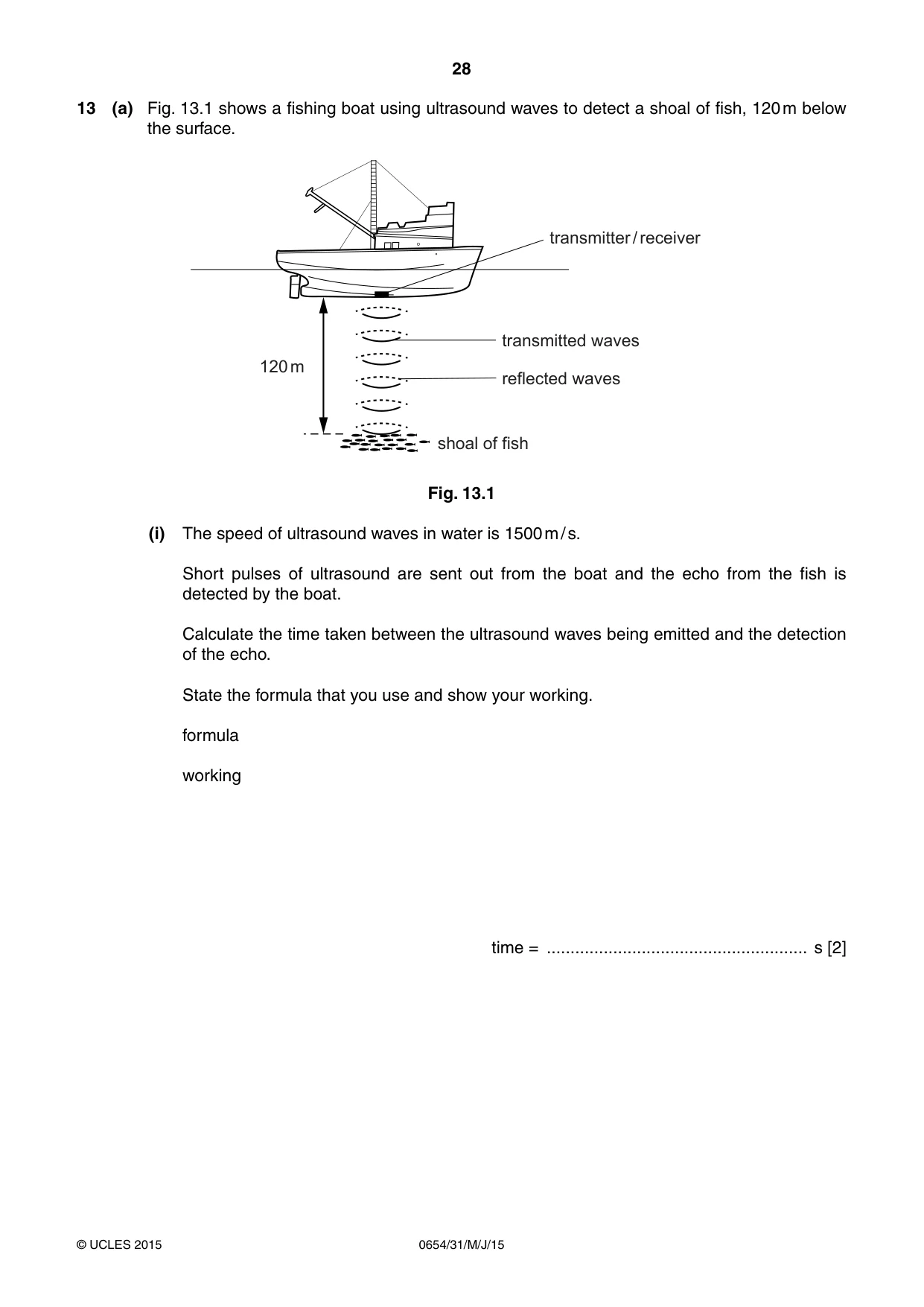 Cambridge IGCSE Sciences - Co-ordinated (Double) 0654 2015 May/June Paper 3 · Variant 1 question paper, page 28 of 32