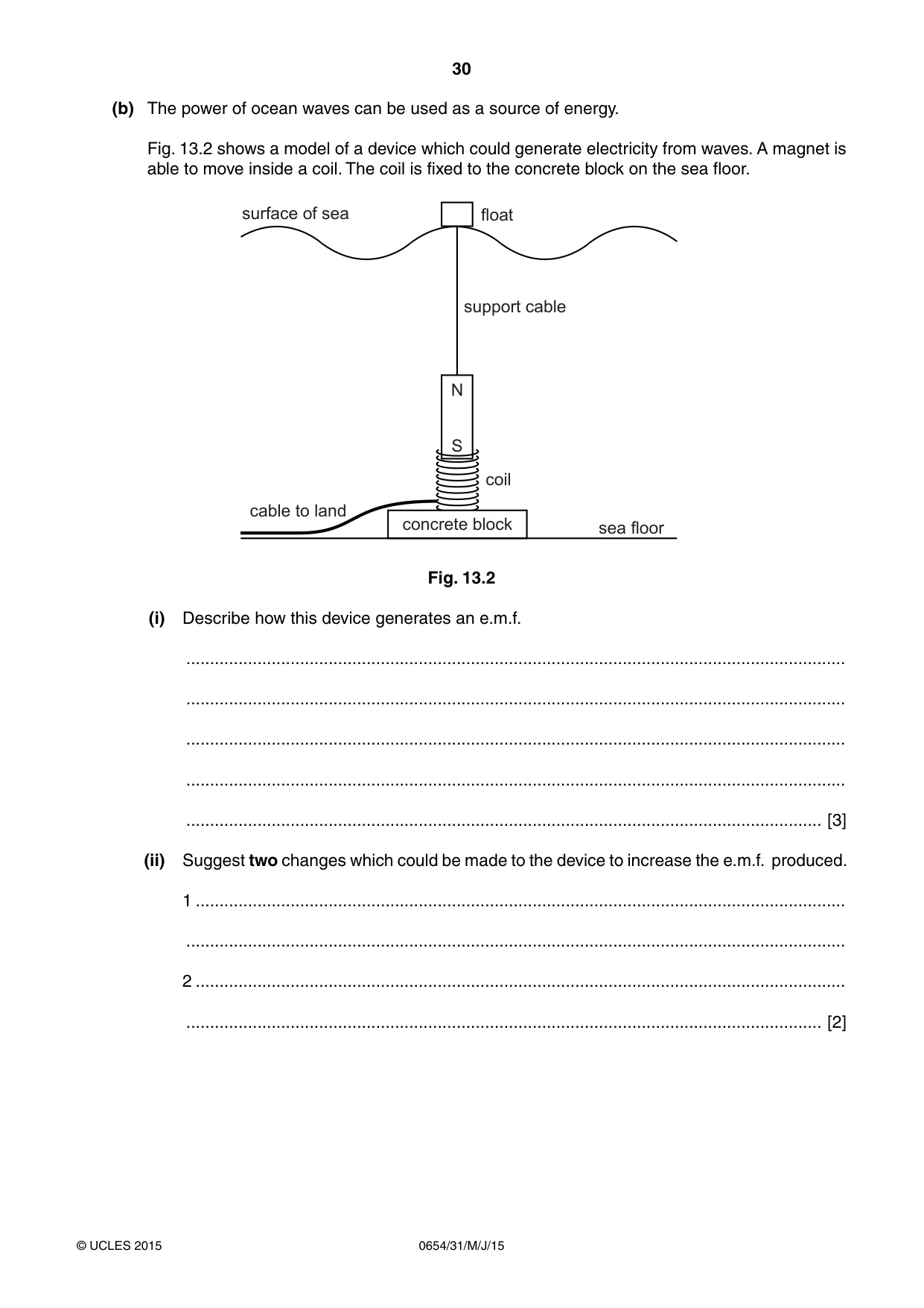 Cambridge IGCSE Sciences - Co-ordinated (Double) 0654 2015 May/June Paper 3 · Variant 1 question paper, page 30 of 32
