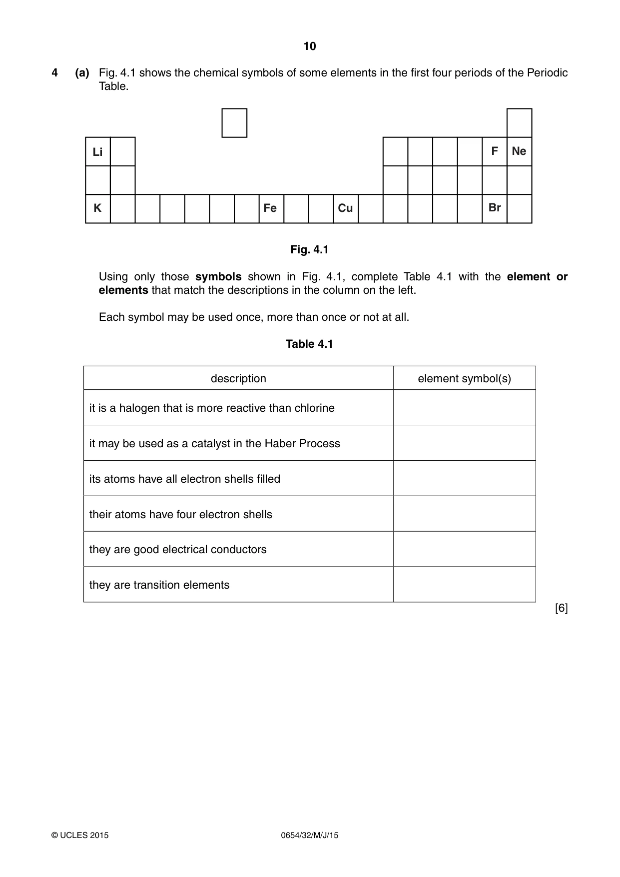 Cambridge IGCSE Sciences - Co-ordinated (Double) 0654 2015 May/June Paper 3 · Variant 2 question paper, page 10 of 32
