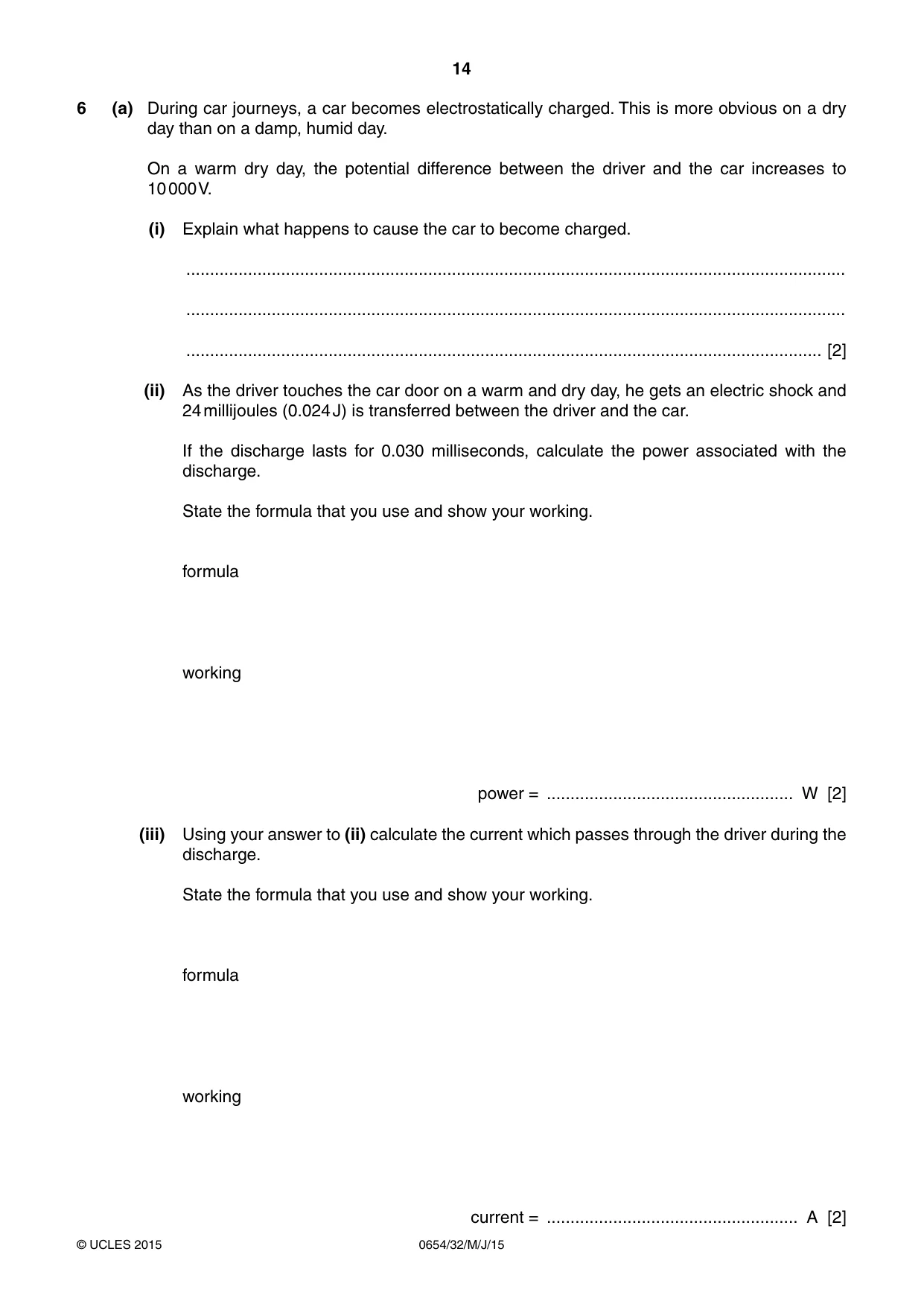 Cambridge IGCSE Sciences - Co-ordinated (Double) 0654 2015 May/June Paper 3 · Variant 2 question paper, page 14 of 32