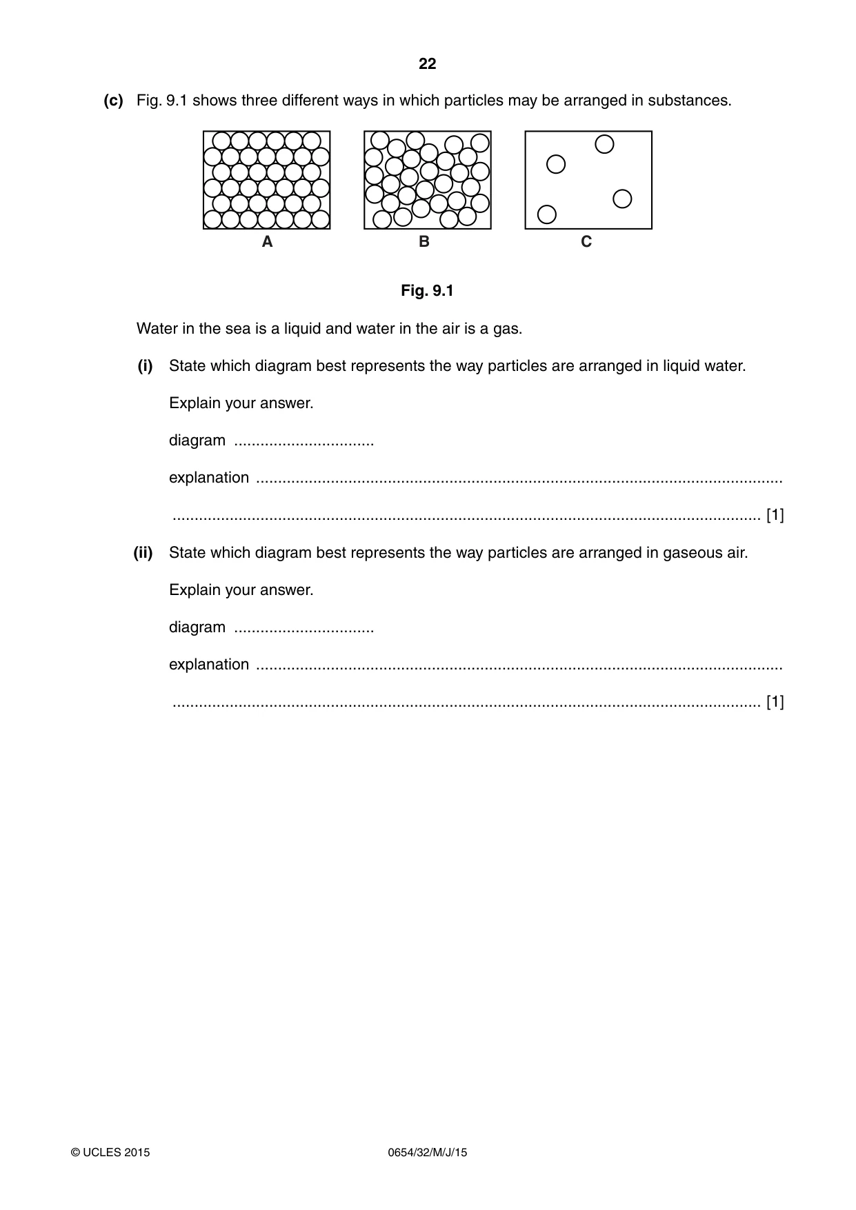 Cambridge IGCSE Sciences - Co-ordinated (Double) 0654 2015 May/June Paper 3 · Variant 2 question paper, page 22 of 32