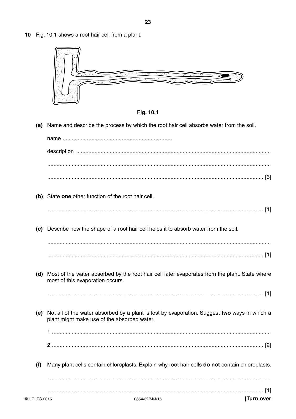 Cambridge IGCSE Sciences - Co-ordinated (Double) 0654 2015 May/June Paper 3 · Variant 2 question paper, page 23 of 32