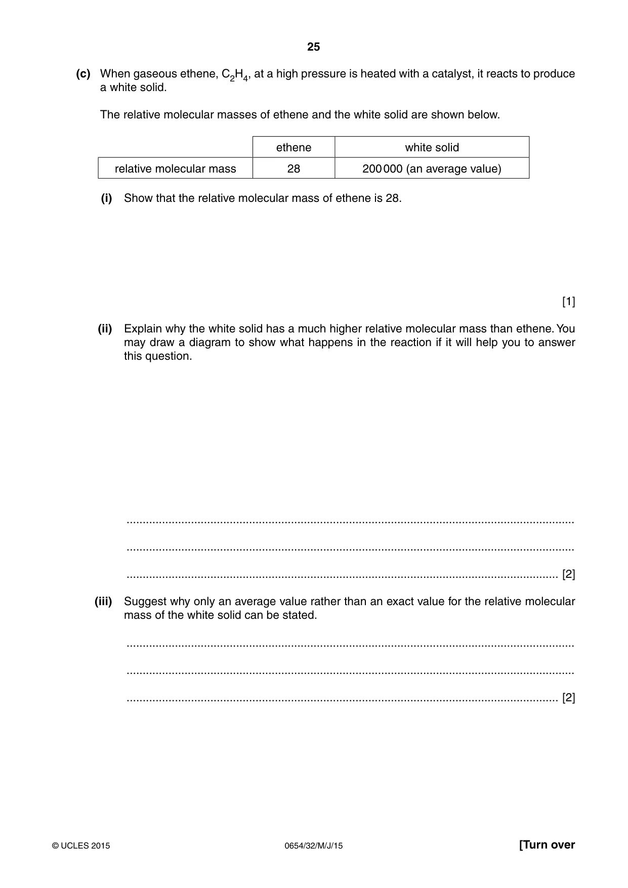 Cambridge IGCSE Sciences - Co-ordinated (Double) 0654 2015 May/June Paper 3 · Variant 2 question paper, page 25 of 32