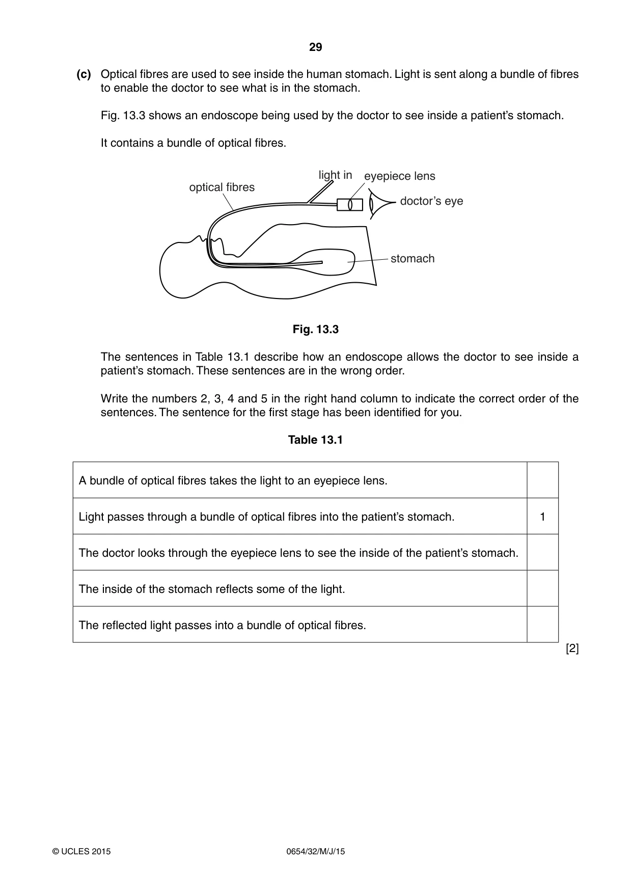 Cambridge IGCSE Sciences - Co-ordinated (Double) 0654 2015 May/June Paper 3 · Variant 2 question paper, page 29 of 32