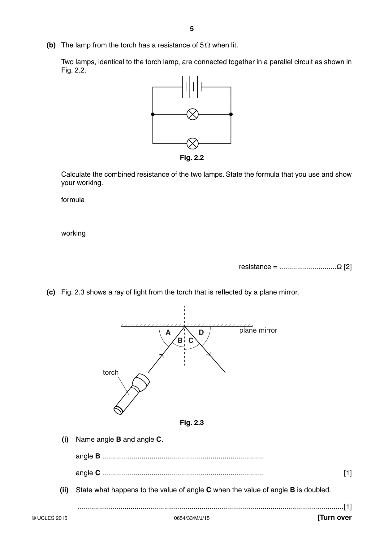 Cambridge IGCSE Sciences - Co-ordinated (Double) 0654 2015 May/June Paper 3 · Variant 3 question paper, page 5 of 28