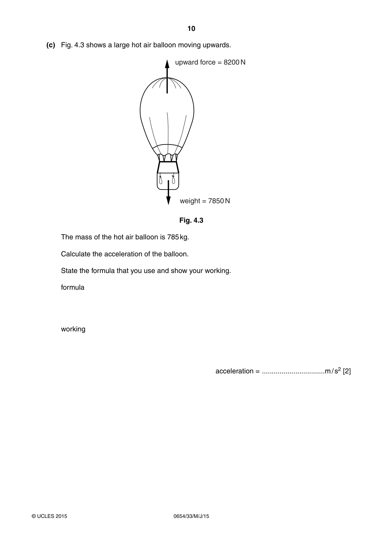 Cambridge IGCSE Sciences - Co-ordinated (Double) 0654 2015 May/June Paper 3 · Variant 3 question paper, page 10 of 28