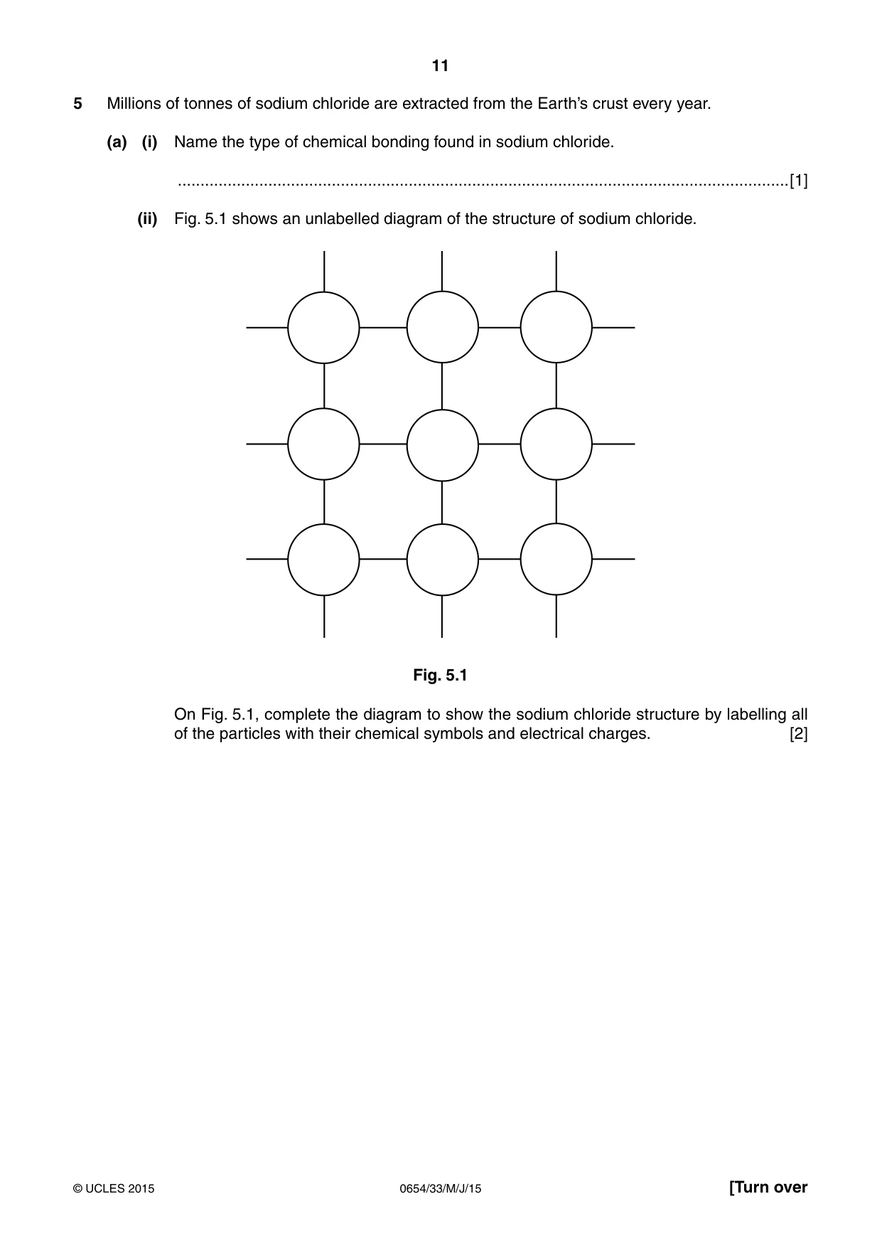 Cambridge IGCSE Sciences - Co-ordinated (Double) 0654 2015 May/June Paper 3 · Variant 3 question paper, page 11 of 28