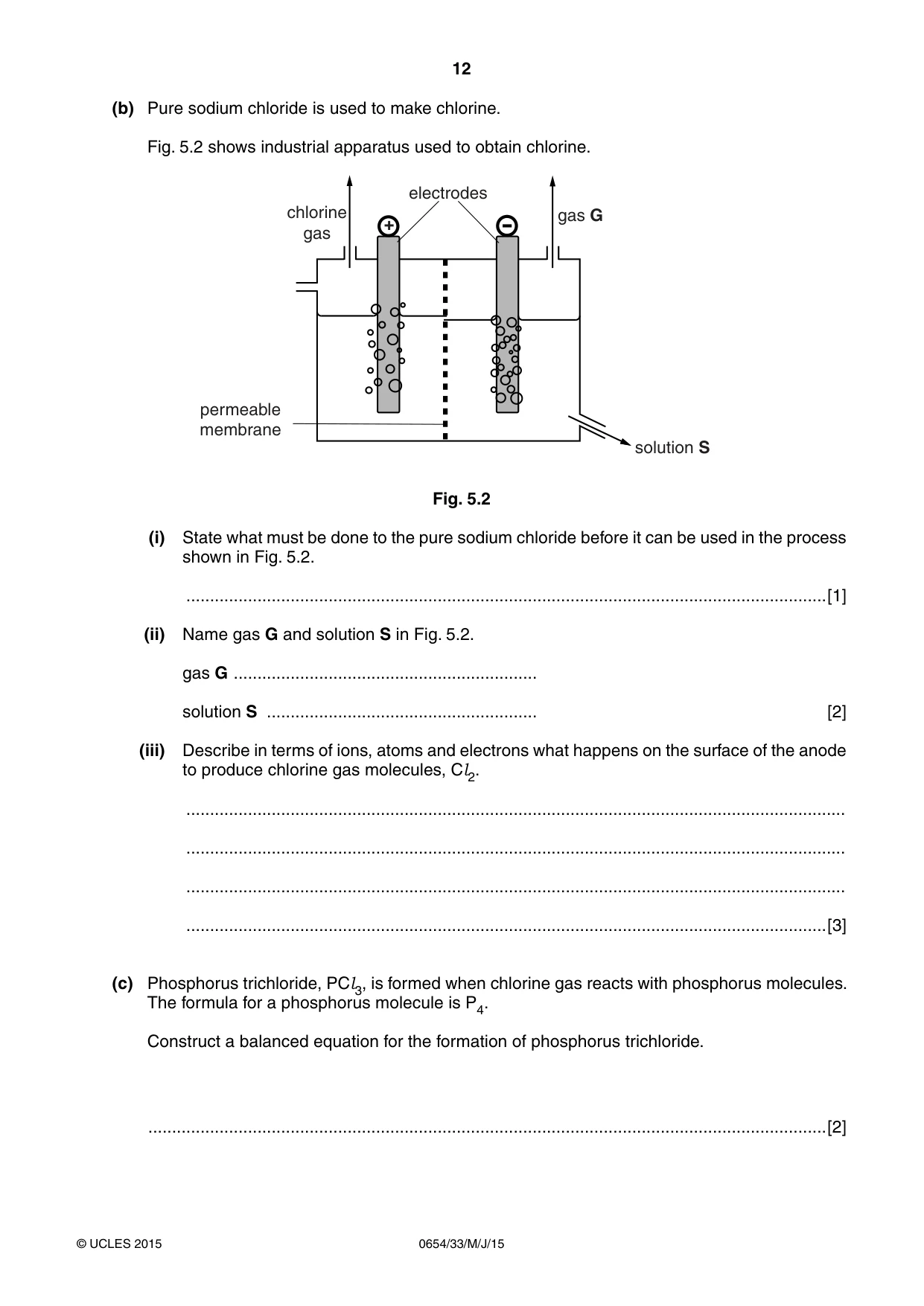 Cambridge IGCSE Sciences - Co-ordinated (Double) 0654 2015 May/June Paper 3 · Variant 3 question paper, page 12 of 28