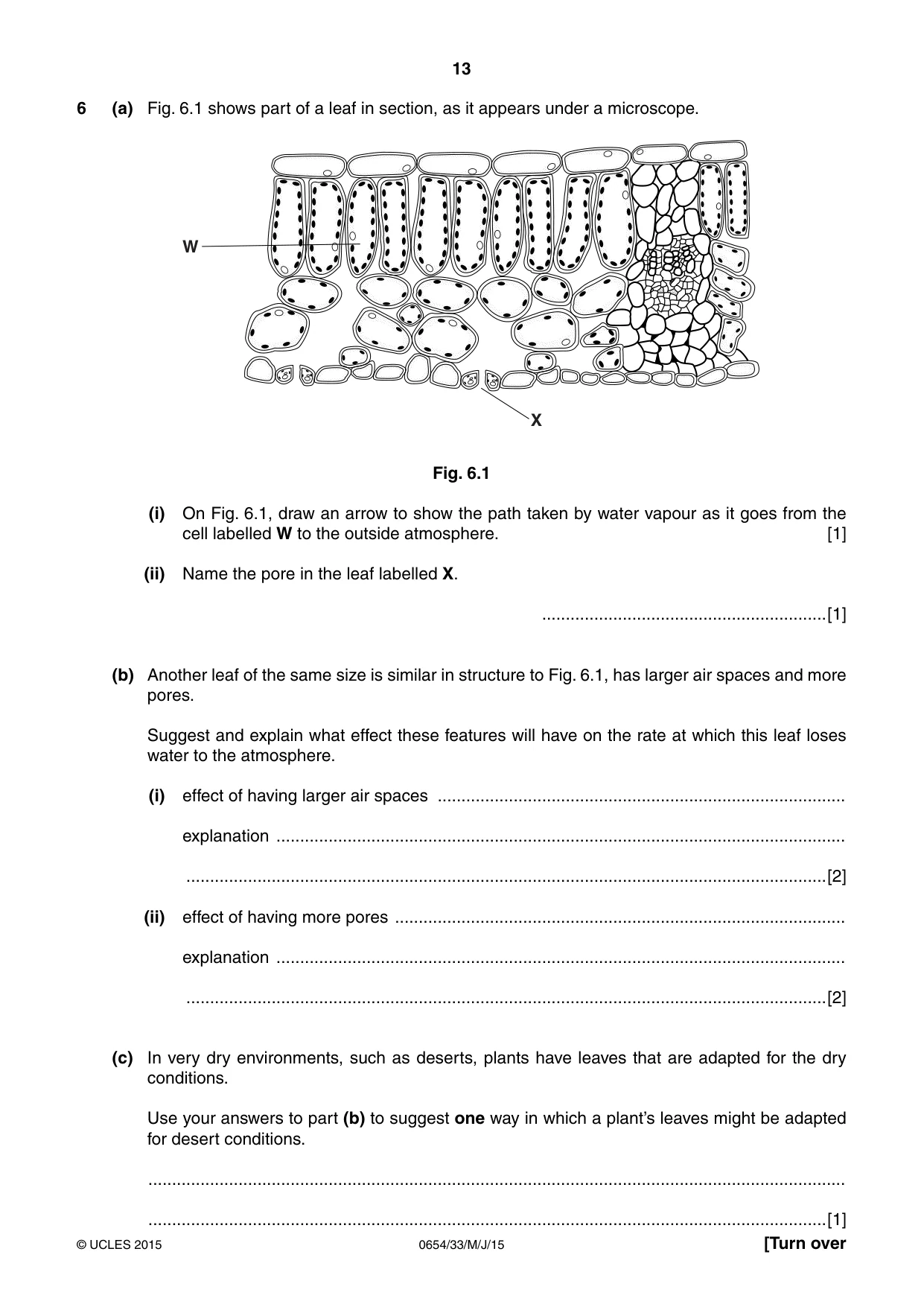 Cambridge IGCSE Sciences - Co-ordinated (Double) 0654 2015 May/June Paper 3 · Variant 3 question paper, page 13 of 28