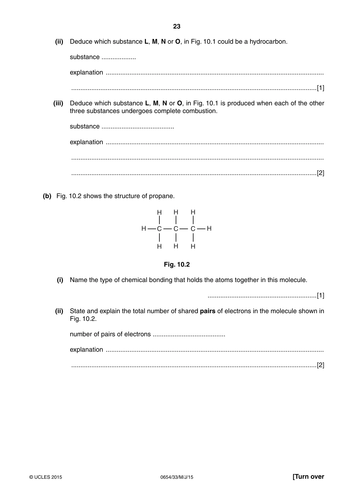 Cambridge IGCSE Sciences - Co-ordinated (Double) 0654 2015 May/June Paper 3 · Variant 3 question paper, page 23 of 28