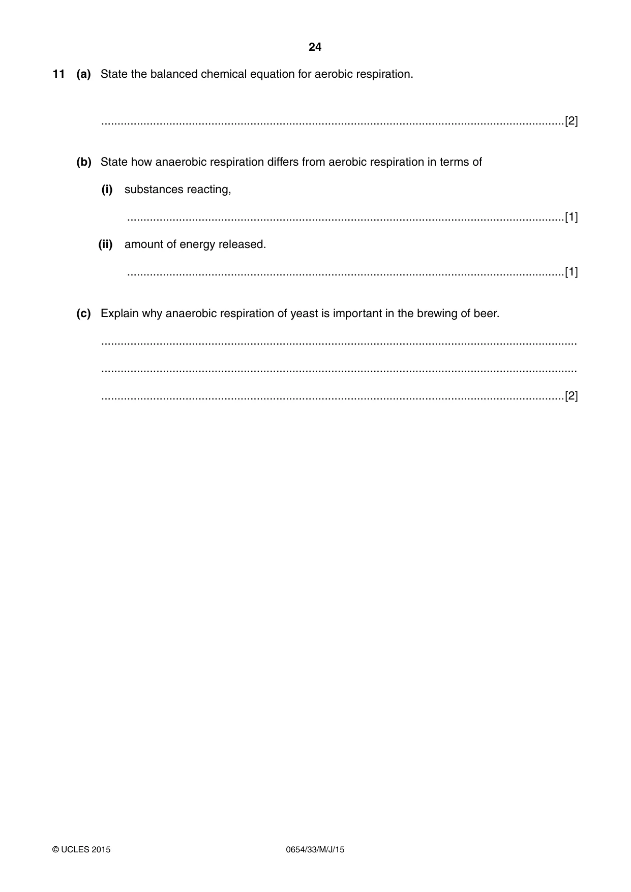 Cambridge IGCSE Sciences - Co-ordinated (Double) 0654 2015 May/June Paper 3 · Variant 3 question paper, page 24 of 28