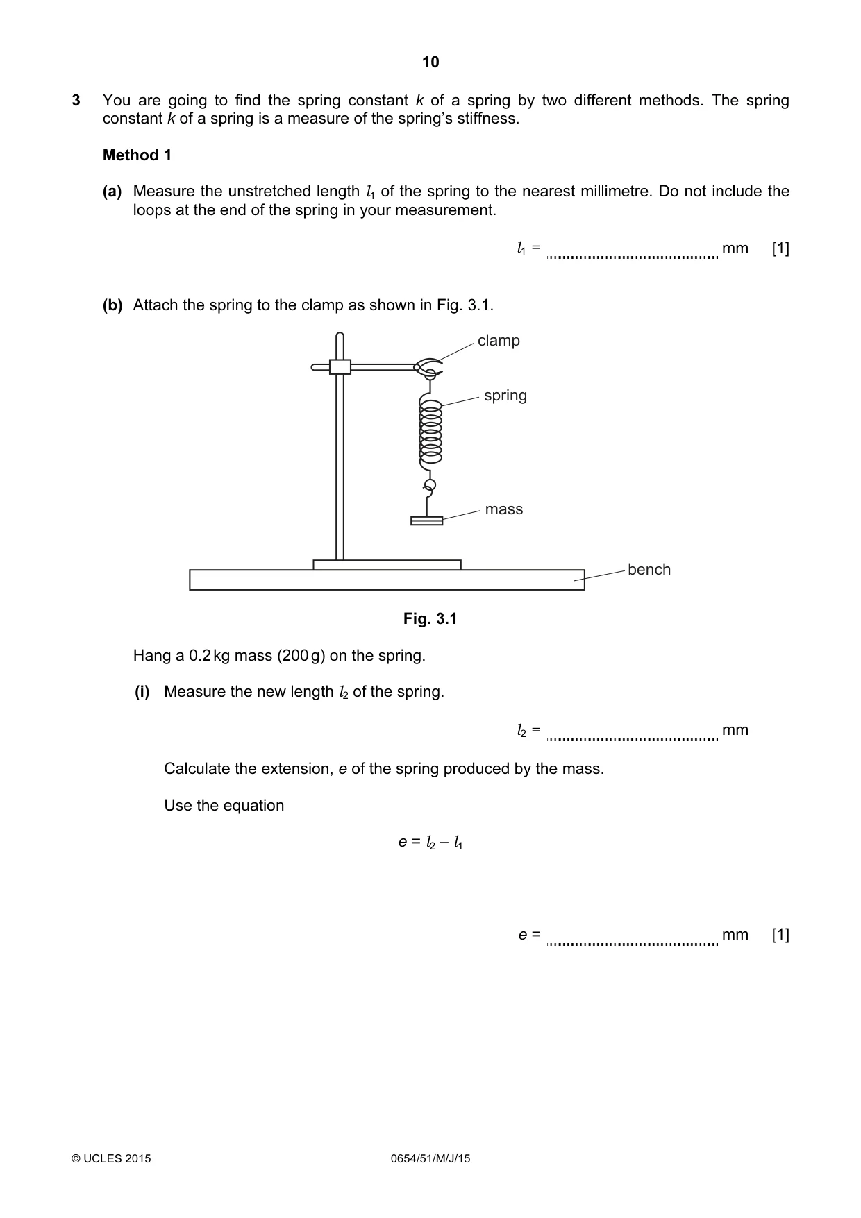 Cambridge IGCSE Sciences - Co-ordinated (Double) 0654 2015 May/June Paper 5 · Variant 1 question paper, page 10 of 16