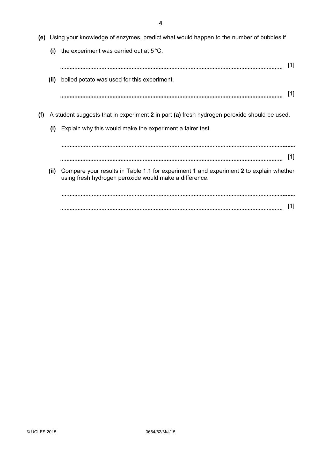 Cambridge IGCSE Sciences - Co-ordinated (Double) 0654 2015 May/June Paper 5 · Variant 2 question paper, page 4 of 12