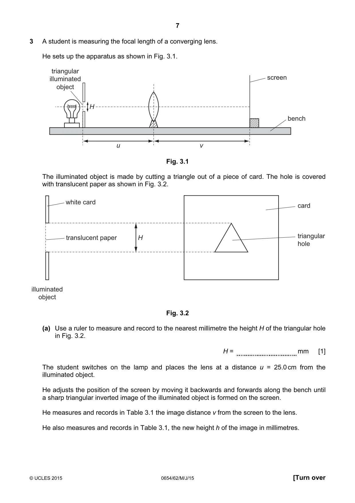 Cambridge IGCSE Sciences - Co-ordinated (Double) 0654 2015 May/June Paper 6 · Variant 2 question paper, page 7 of 20