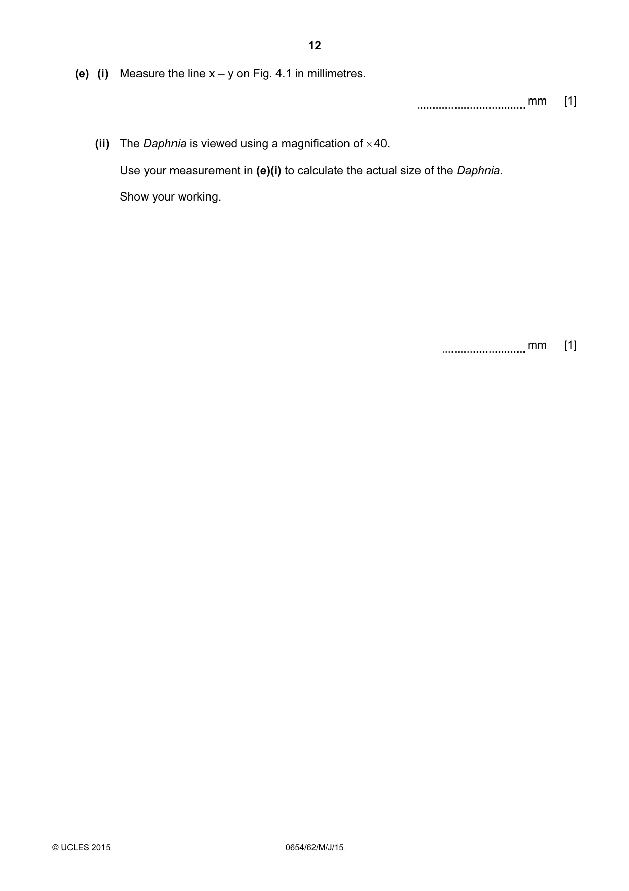 Cambridge IGCSE Sciences - Co-ordinated (Double) 0654 2015 May/June Paper 6 · Variant 2 question paper, page 12 of 20