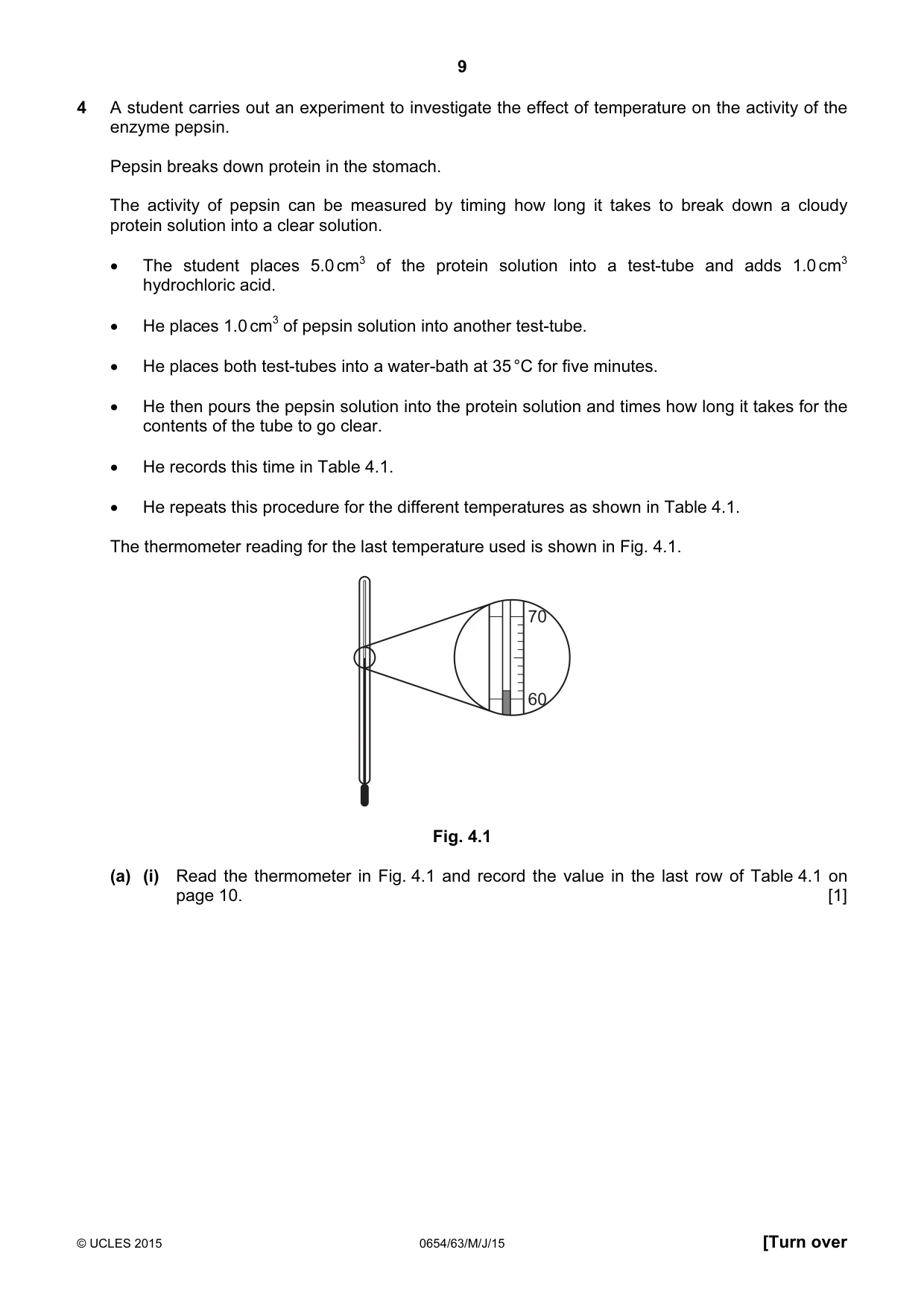 Cambridge IGCSE Sciences - Co-ordinated (Double) 0654 2015 May/June Paper 6 · Variant 3 question paper, page 9 of 20
