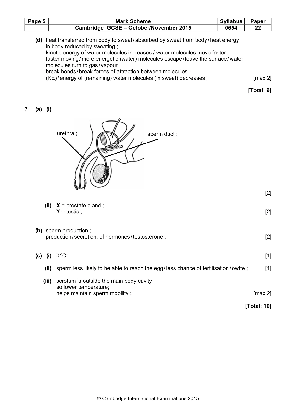 Mark scheme, page 5 of 8