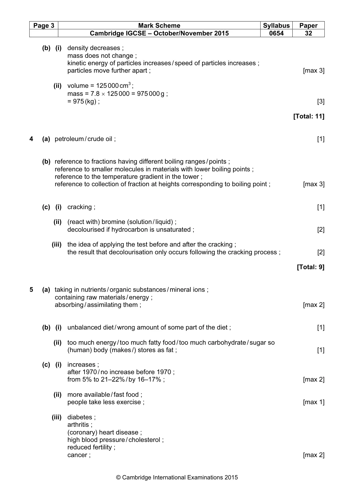 Mark scheme, page 3 of 7