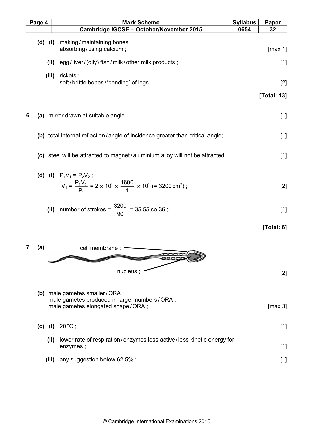 Mark scheme, page 4 of 7