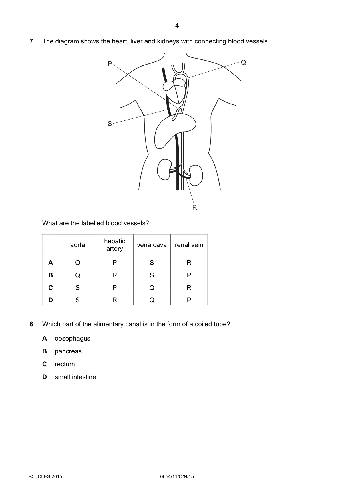 Cambridge IGCSE Sciences - Co-ordinated (Double) 0654 2015 Oct/Nov Paper 1 · Variant 1 question paper, page 4 of 20