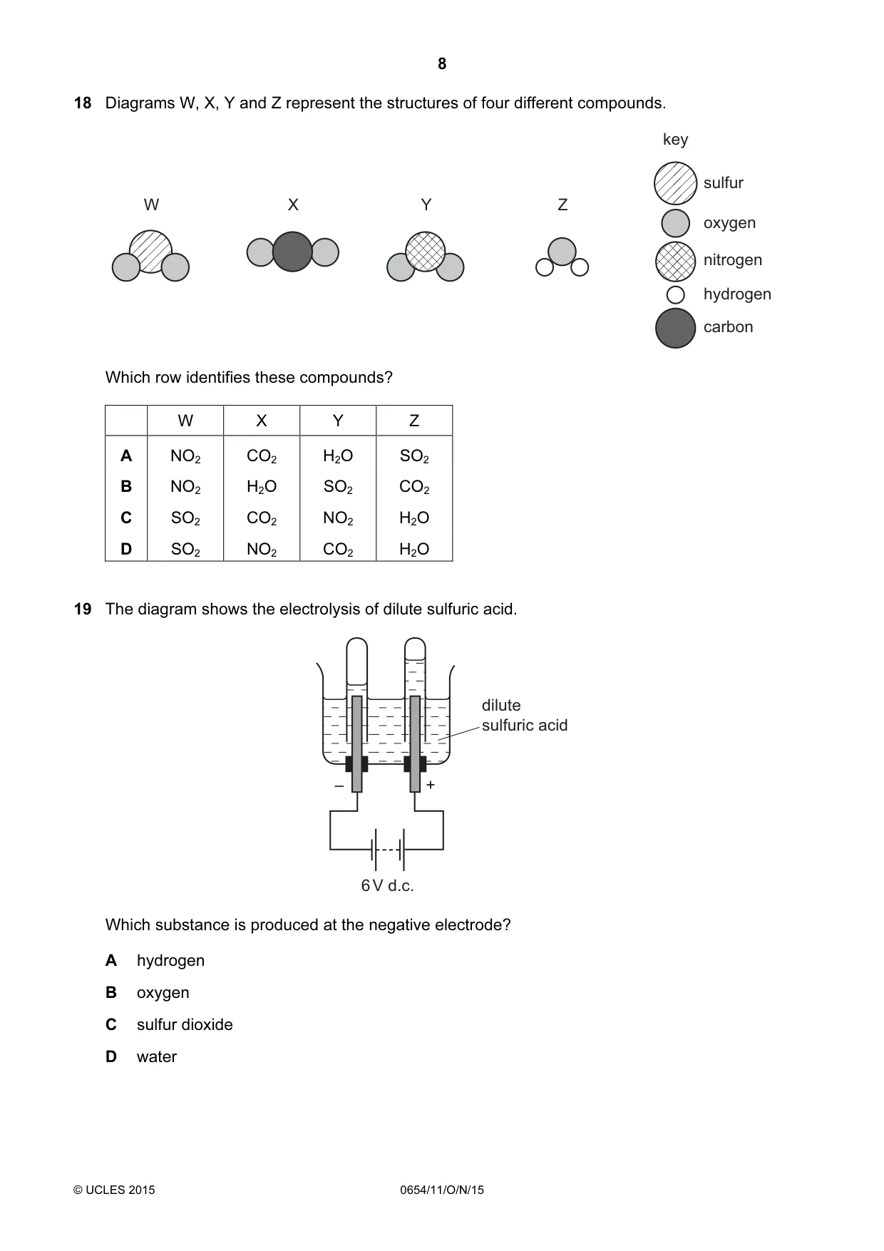 Cambridge IGCSE Sciences - Co-ordinated (Double) 0654 2015 Oct/Nov Paper 1 · Variant 1 question paper, page 8 of 20