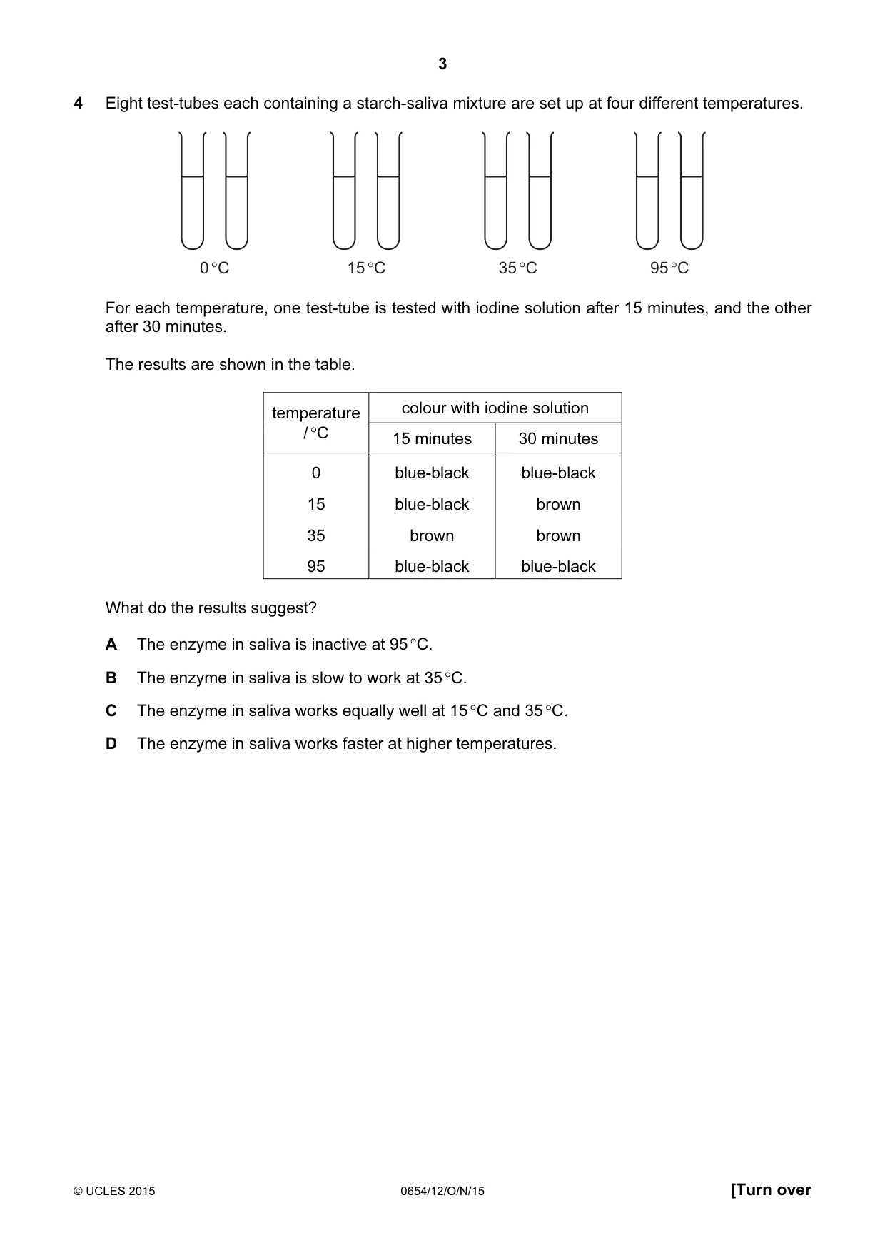 Cambridge IGCSE Sciences - Co-ordinated (Double) 0654 2015 Oct/Nov Paper 1 · Variant 2 question paper, page 3 of 20
