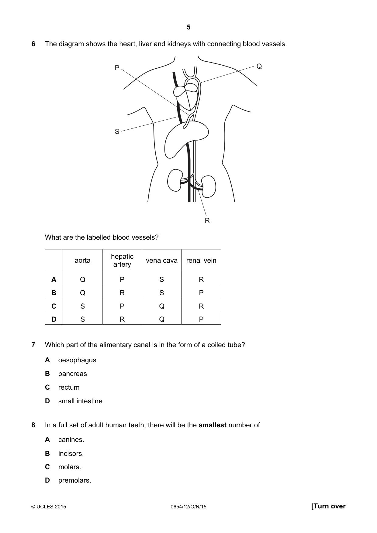 Cambridge IGCSE Sciences - Co-ordinated (Double) 0654 2015 Oct/Nov Paper 1 · Variant 2 question paper, page 5 of 20
