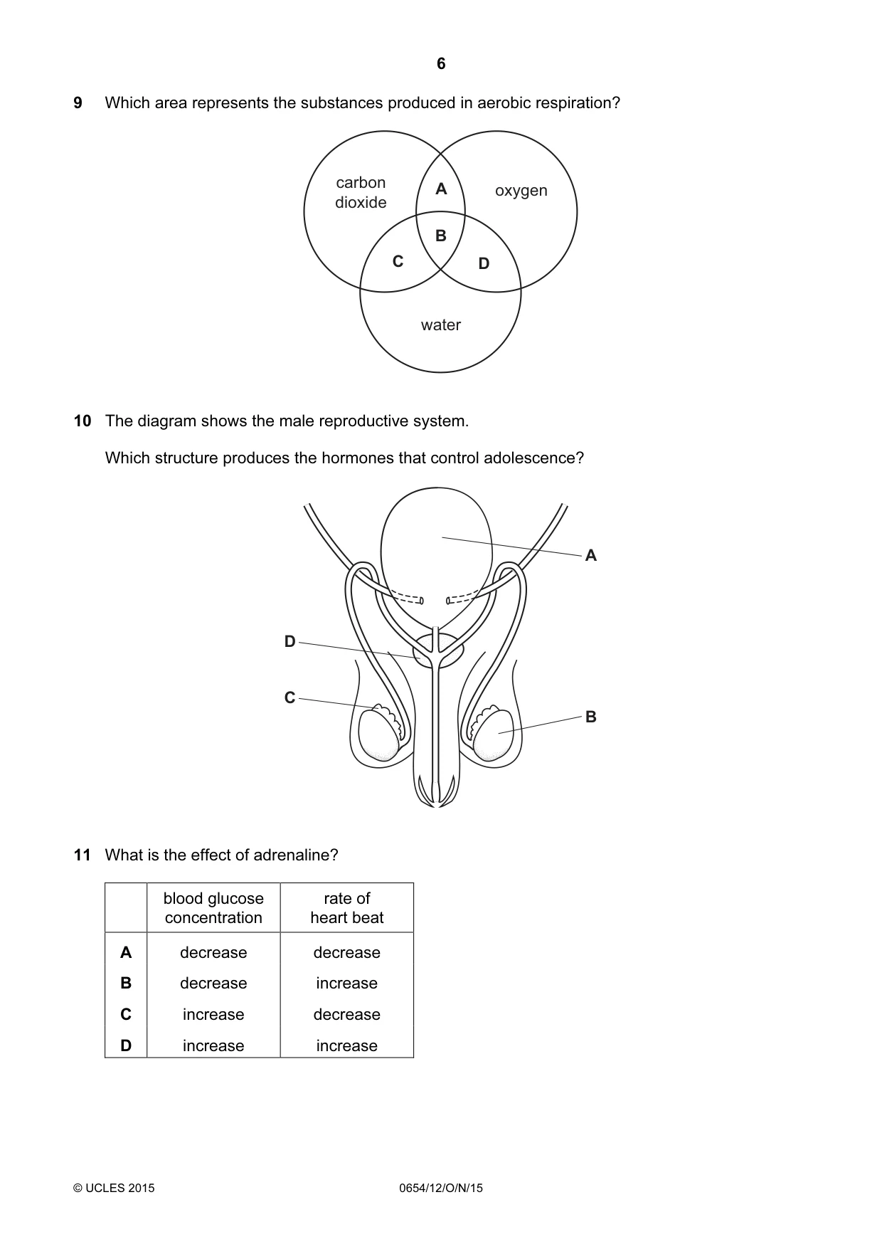Cambridge IGCSE Sciences - Co-ordinated (Double) 0654 2015 Oct/Nov Paper 1 · Variant 2 question paper, page 6 of 20