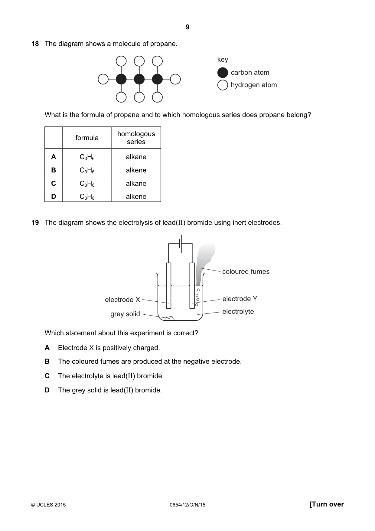 Cambridge IGCSE Sciences - Co-ordinated (Double) 0654 2015 Oct/Nov Paper 1 · Variant 2 question paper, page 9 of 20