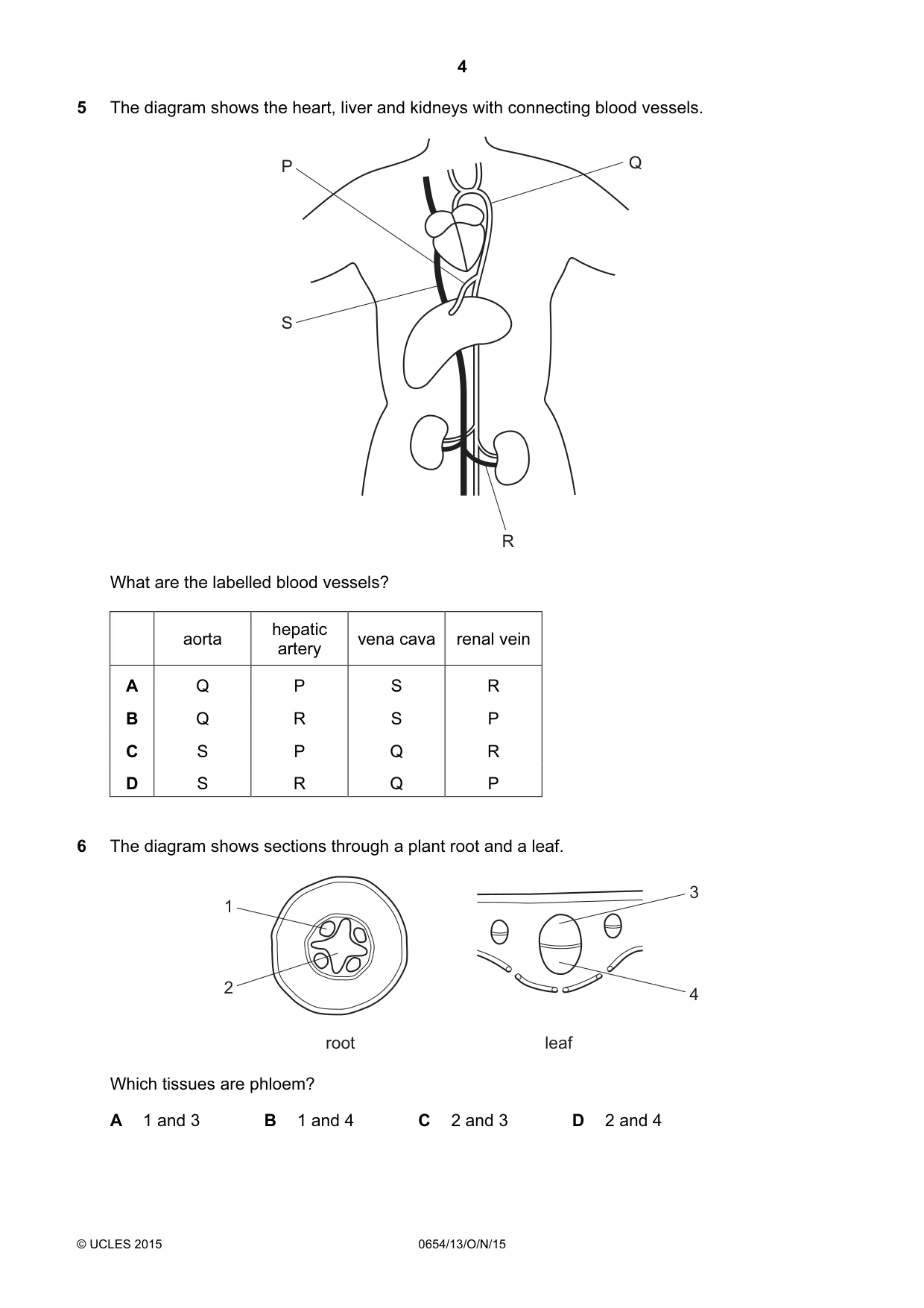 Cambridge IGCSE Sciences - Co-ordinated (Double) 0654 2015 Oct/Nov Paper 1 · Variant 3 question paper, page 4 of 20