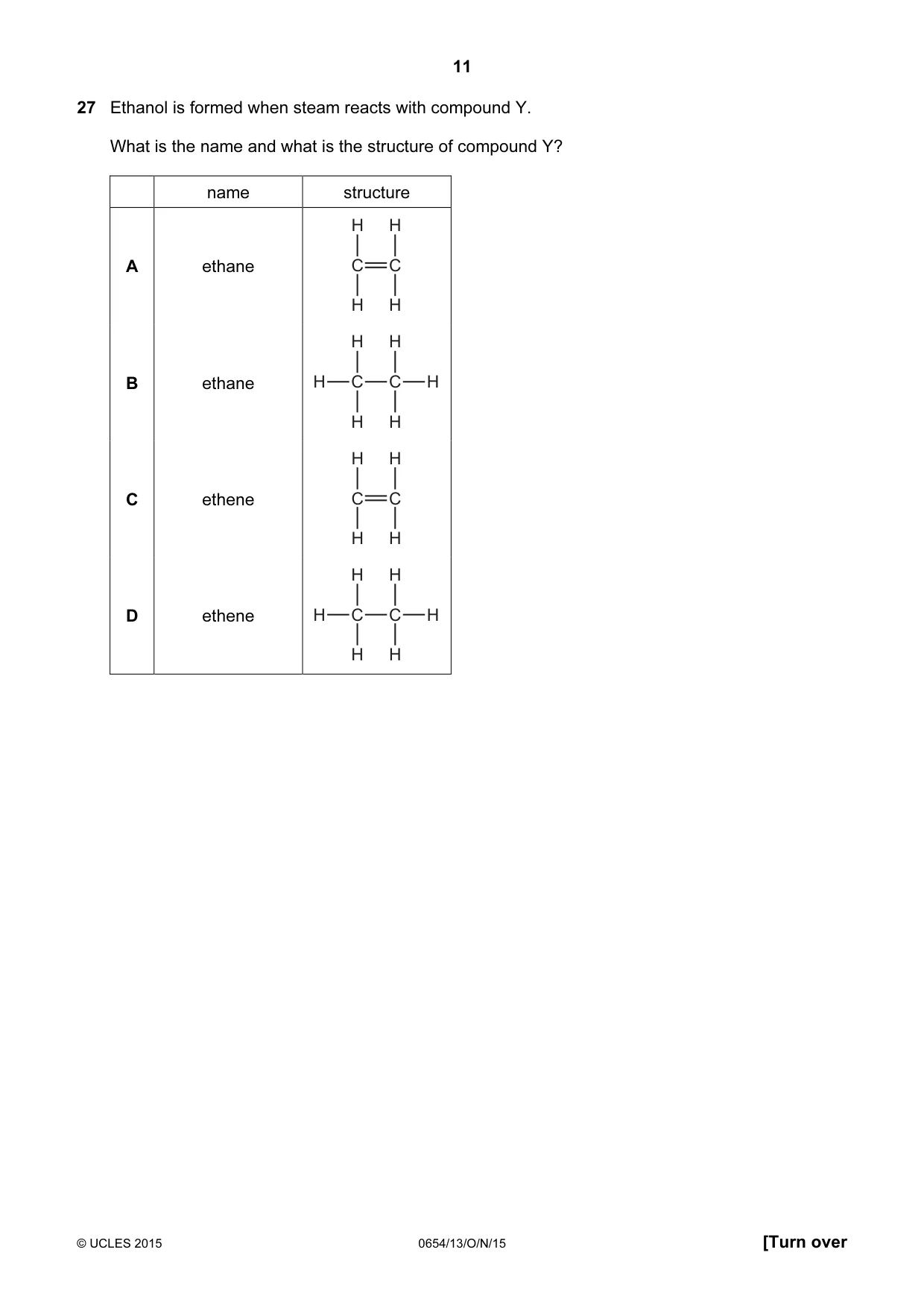 Cambridge IGCSE Sciences - Co-ordinated (Double) 0654 2015 Oct/Nov Paper 1 · Variant 3 question paper, page 11 of 20