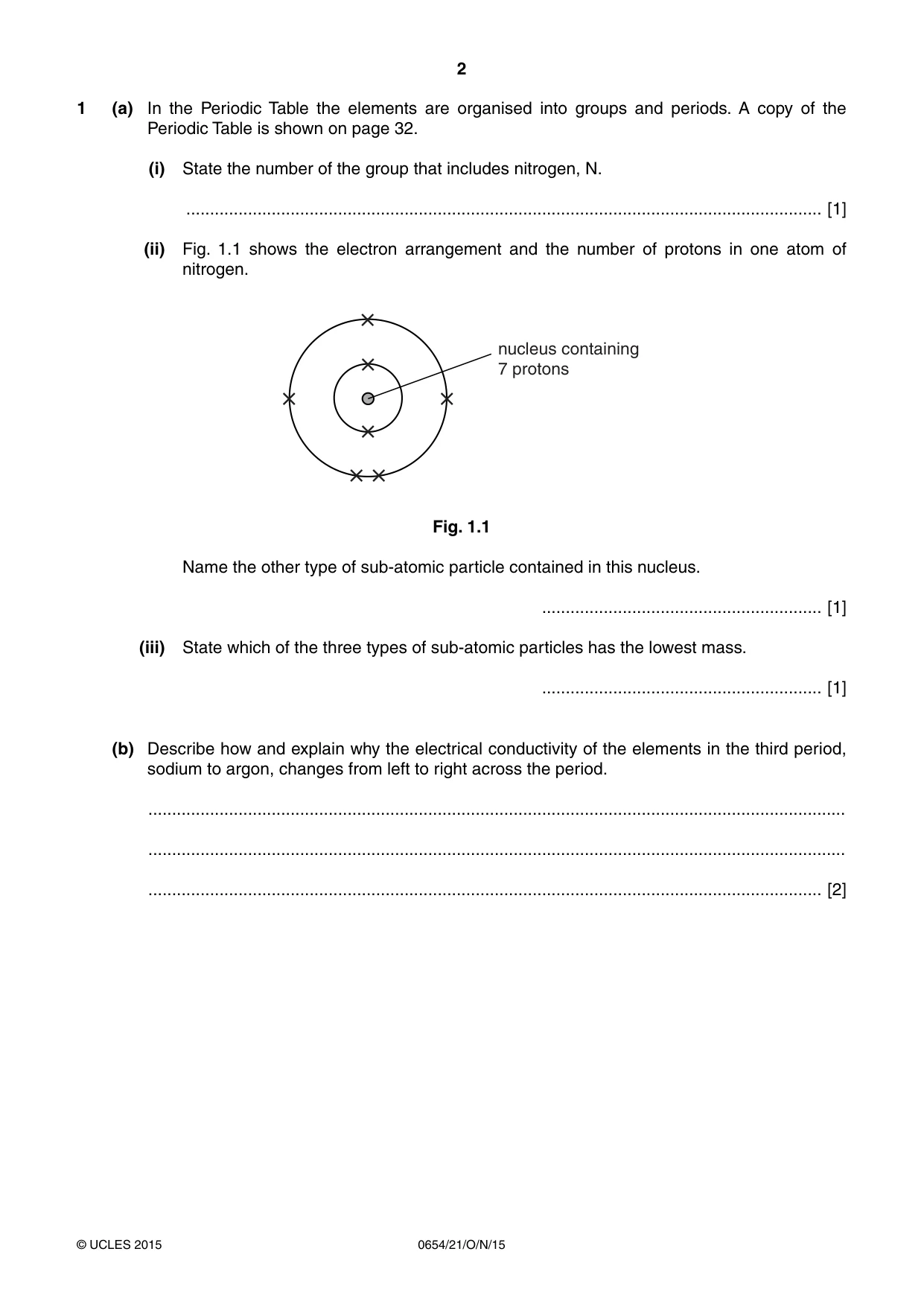 Cambridge IGCSE Sciences - Co-ordinated (Double) 0654 2015 Oct/Nov Paper 2 · Variant 1 question paper, page 2 of 32
