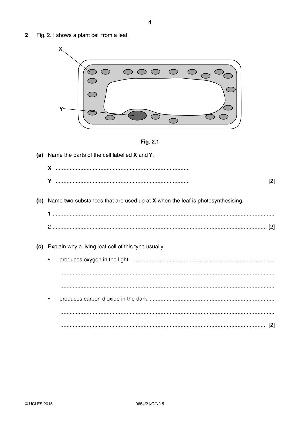 Cambridge IGCSE Sciences - Co-ordinated (Double) 0654 2015 Oct/Nov Paper 2 · Variant 1 question paper, page 4 of 32