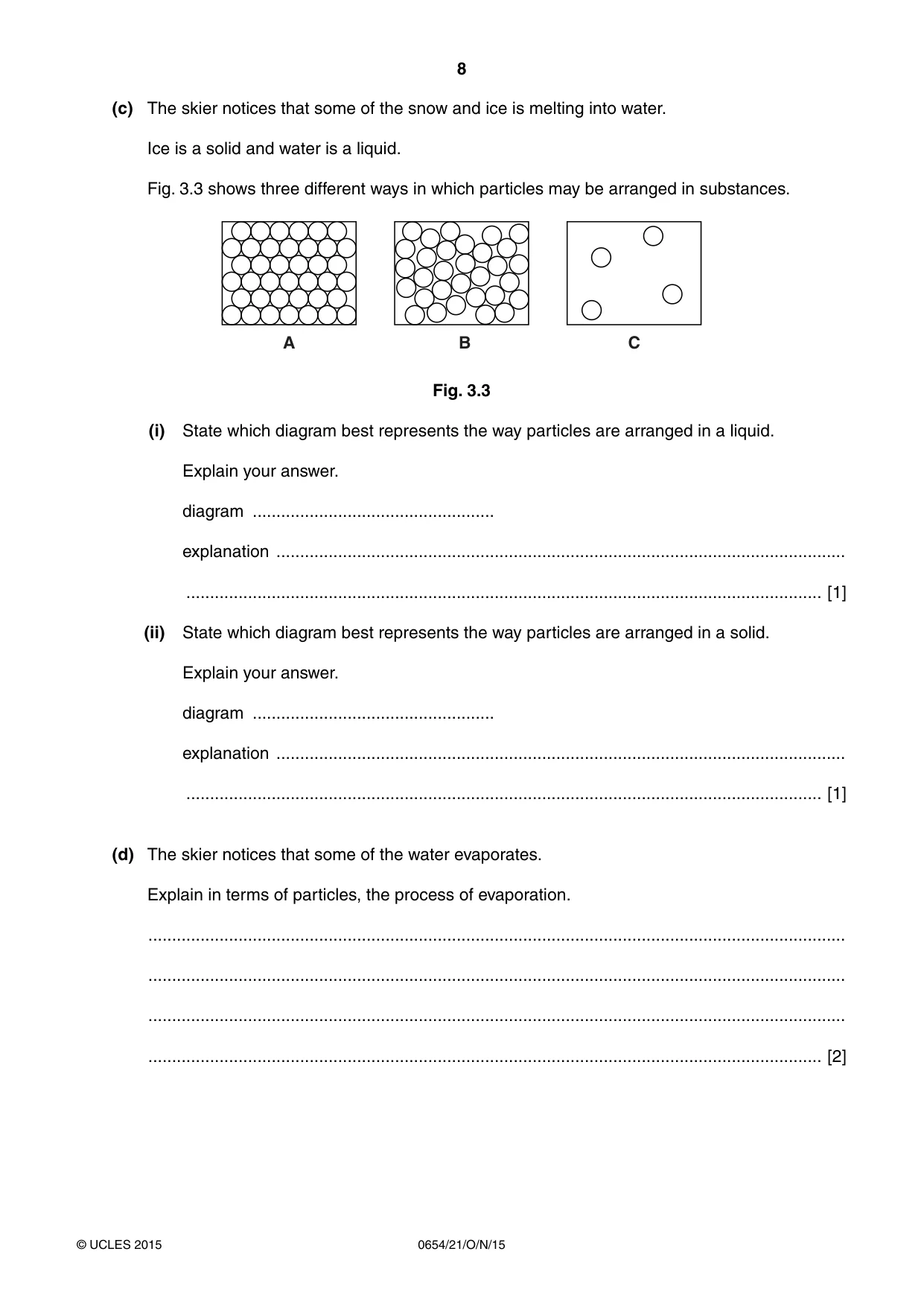 Cambridge IGCSE Sciences - Co-ordinated (Double) 0654 2015 Oct/Nov Paper 2 · Variant 1 question paper, page 8 of 32
