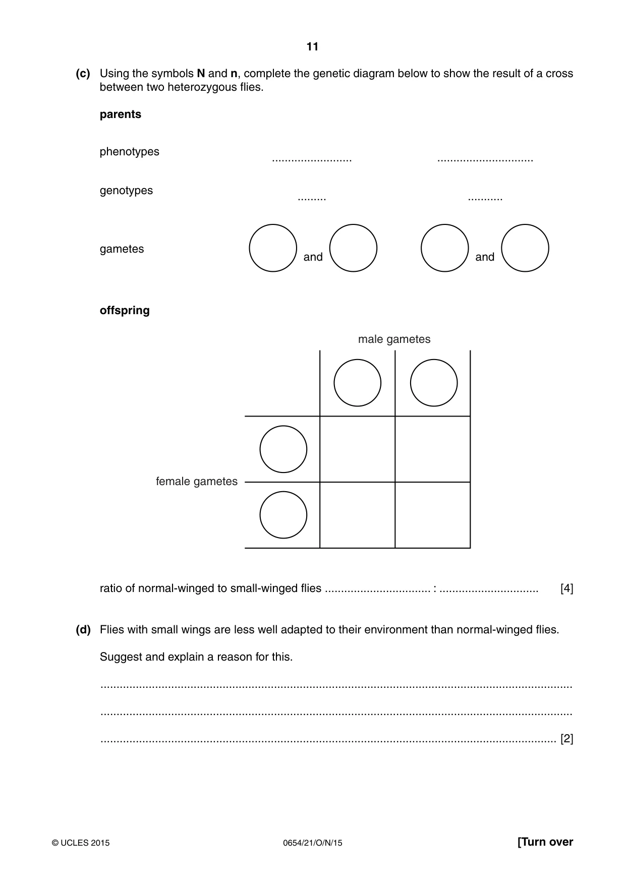 Cambridge IGCSE Sciences - Co-ordinated (Double) 0654 2015 Oct/Nov Paper 2 · Variant 1 question paper, page 11 of 32