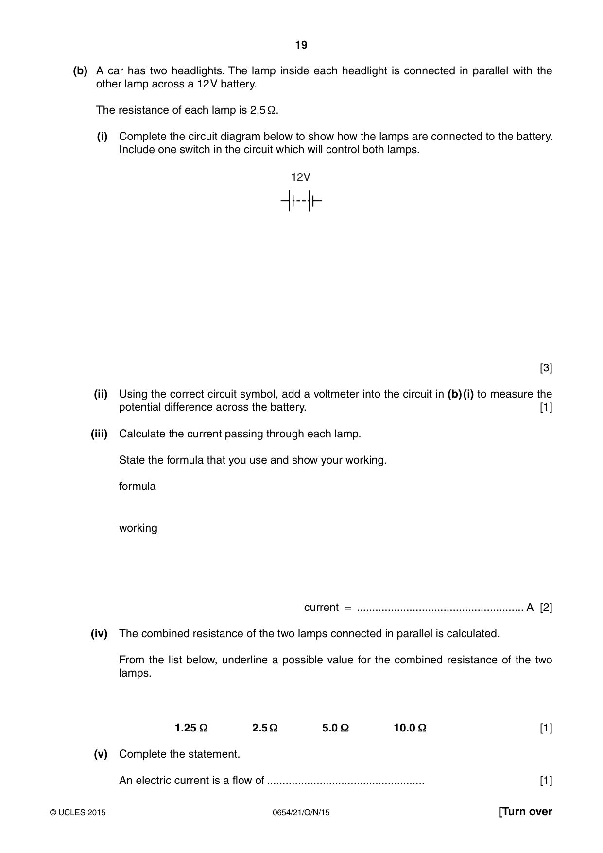 Cambridge IGCSE Sciences - Co-ordinated (Double) 0654 2015 Oct/Nov Paper 2 · Variant 1 question paper, page 19 of 32