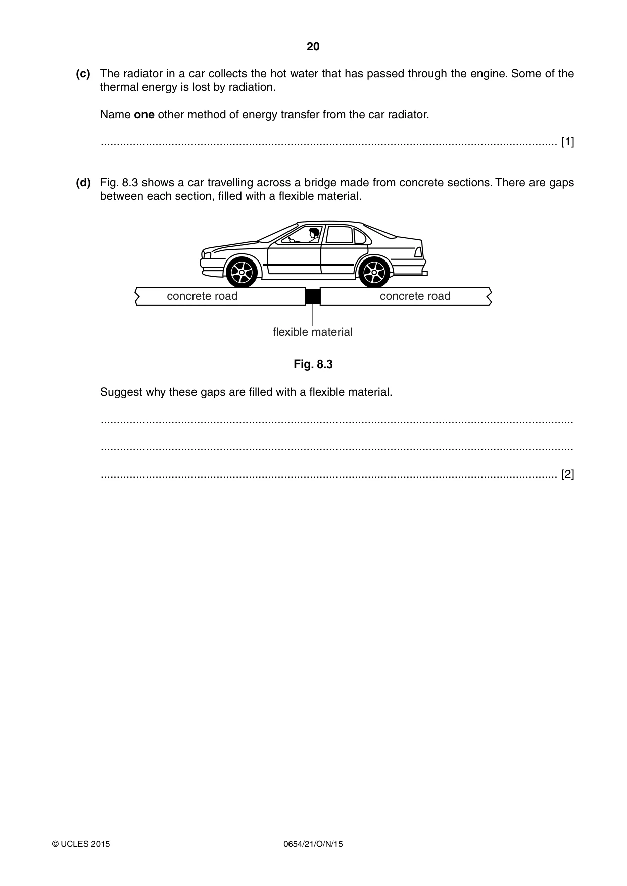Cambridge IGCSE Sciences - Co-ordinated (Double) 0654 2015 Oct/Nov Paper 2 · Variant 1 question paper, page 20 of 32