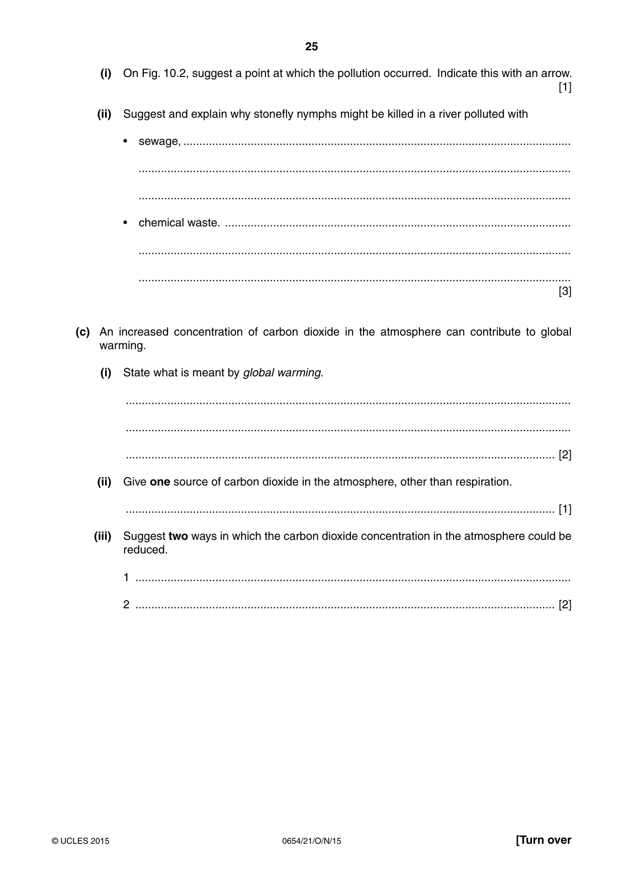 Cambridge IGCSE Sciences - Co-ordinated (Double) 0654 2015 Oct/Nov Paper 2 · Variant 1 question paper, page 25 of 32