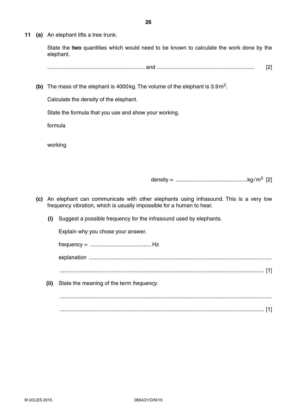 Cambridge IGCSE Sciences - Co-ordinated (Double) 0654 2015 Oct/Nov Paper 2 · Variant 1 question paper, page 26 of 32