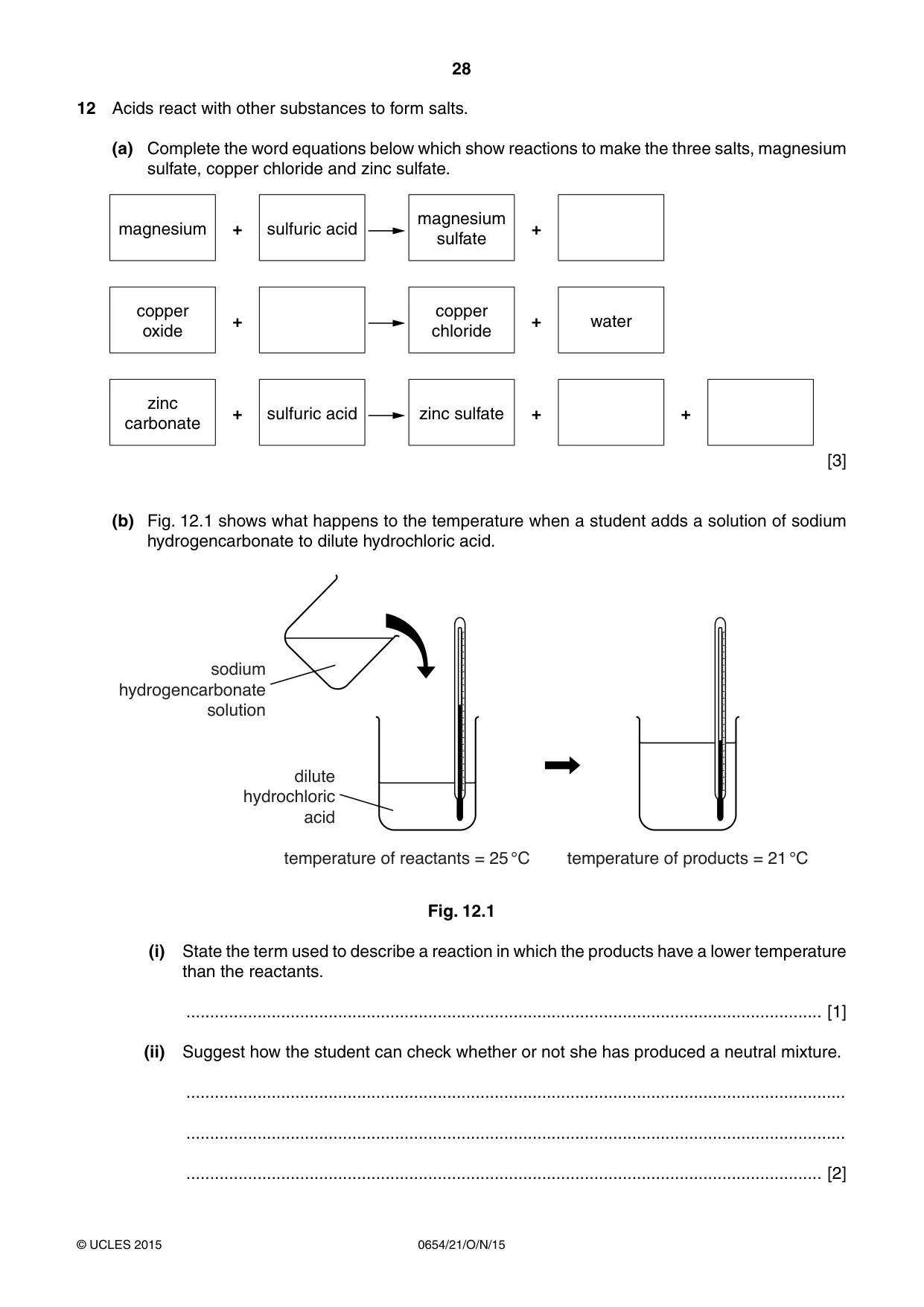 Cambridge IGCSE Sciences - Co-ordinated (Double) 0654 2015 Oct/Nov Paper 2 · Variant 1 question paper, page 28 of 32