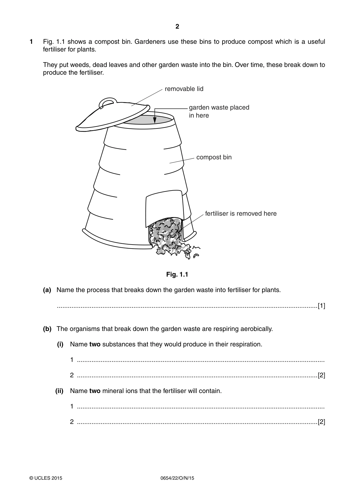Cambridge IGCSE Sciences - Co-ordinated (Double) 0654 2015 Oct/Nov Paper 2 · Variant 2 question paper, page 2 of 32