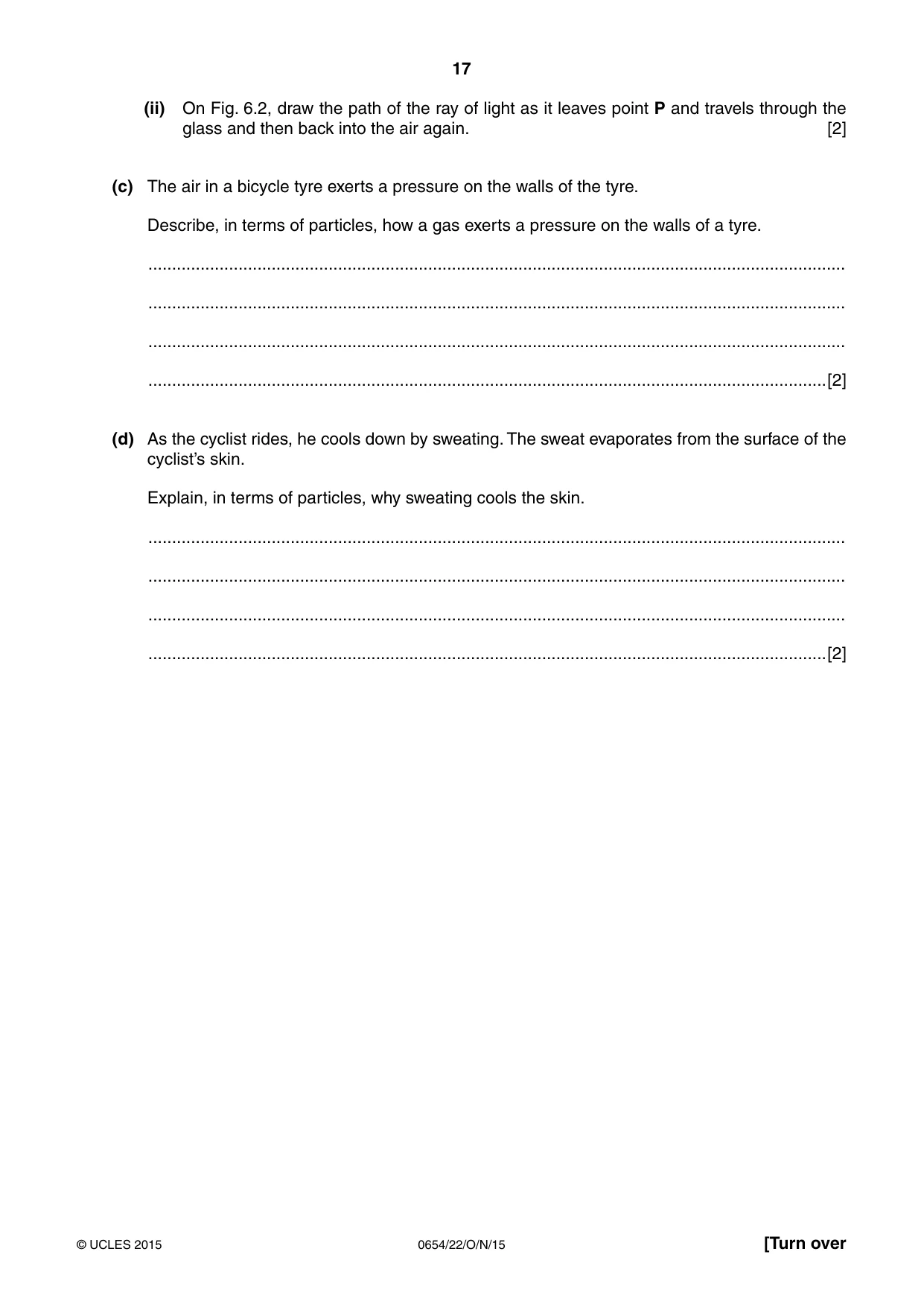 Cambridge IGCSE Sciences - Co-ordinated (Double) 0654 2015 Oct/Nov Paper 2 · Variant 2 question paper, page 17 of 32