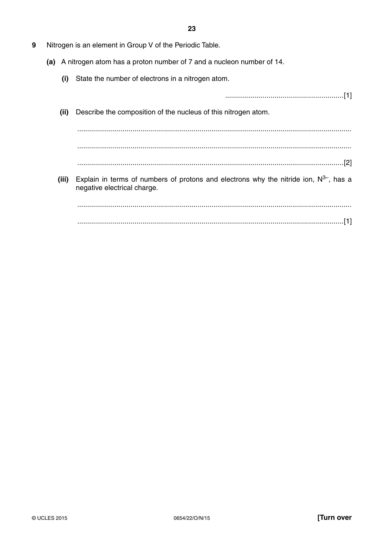Cambridge IGCSE Sciences - Co-ordinated (Double) 0654 2015 Oct/Nov Paper 2 · Variant 2 question paper, page 23 of 32