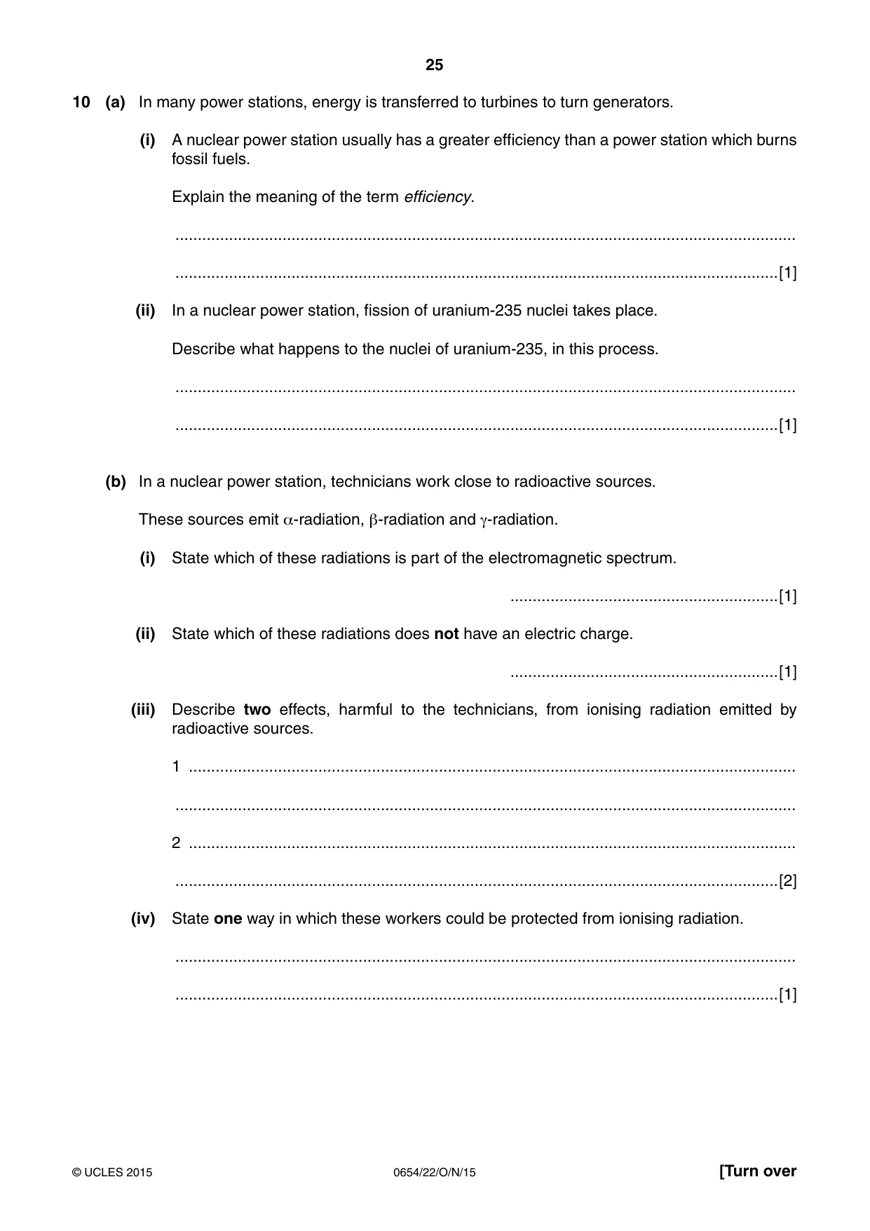 Cambridge IGCSE Sciences - Co-ordinated (Double) 0654 2015 Oct/Nov Paper 2 · Variant 2 question paper, page 25 of 32