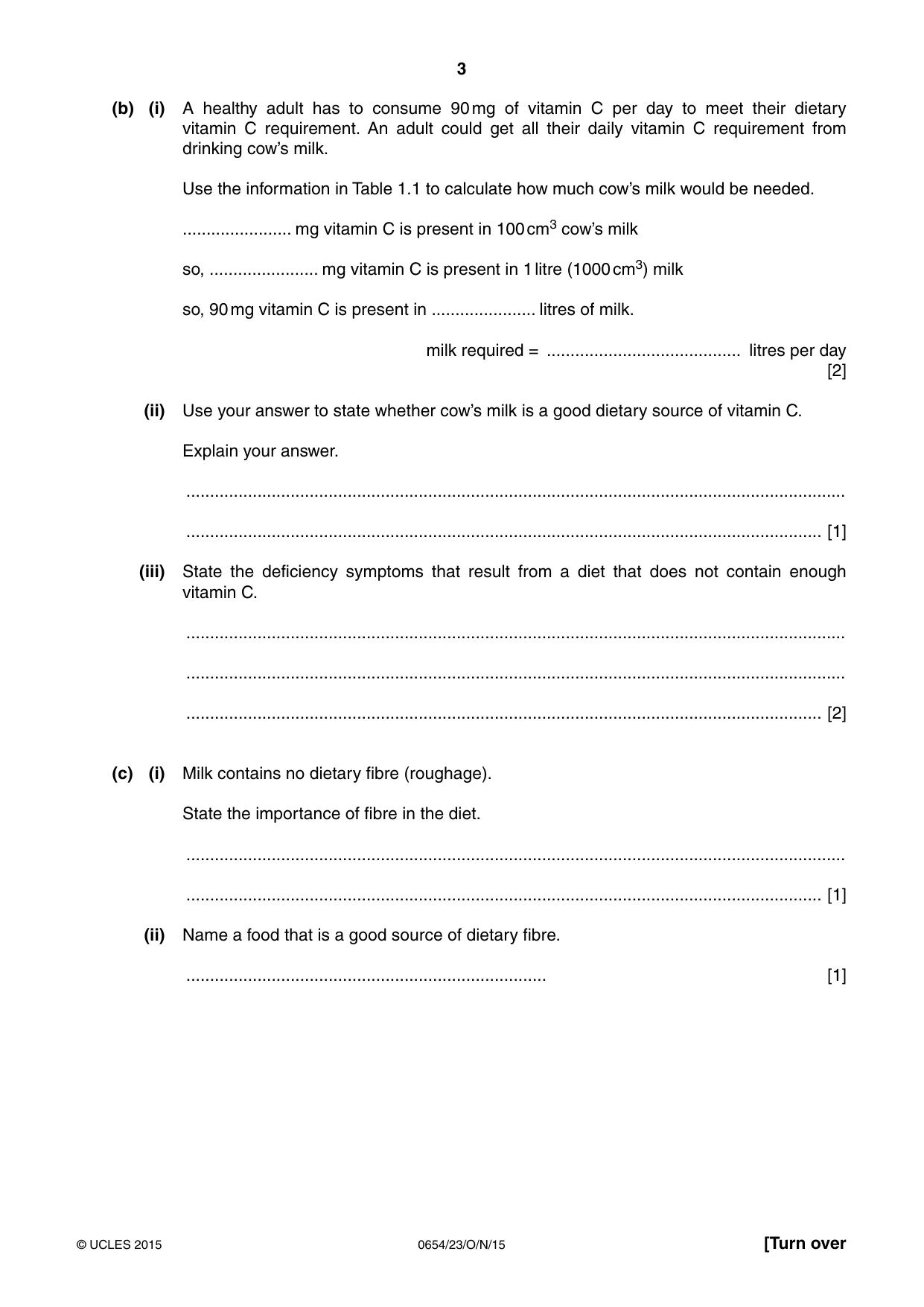 Cambridge IGCSE Sciences - Co-ordinated (Double) 0654 2015 Oct/Nov Paper 2 · Variant 3 question paper, page 3 of 32