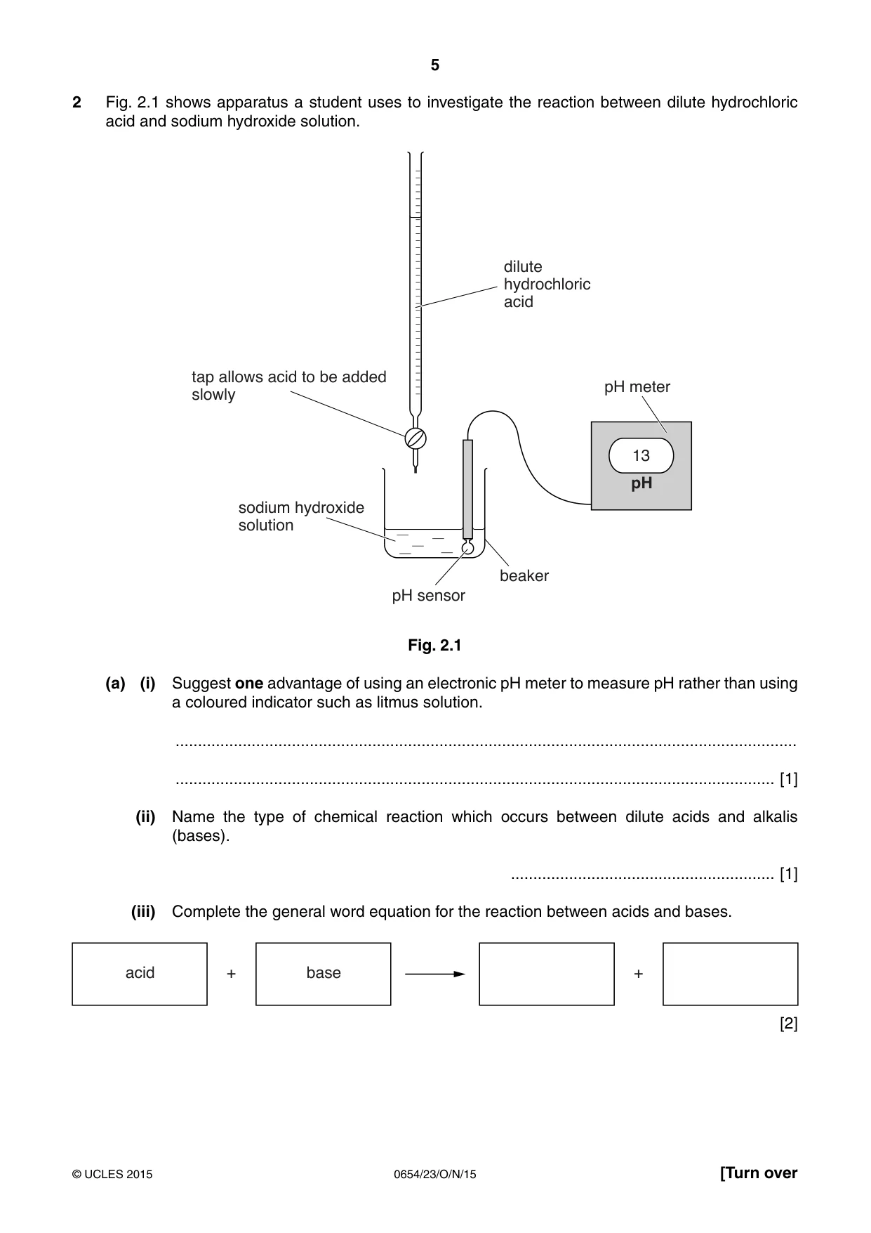 Cambridge IGCSE Sciences - Co-ordinated (Double) 0654 2015 Oct/Nov Paper 2 · Variant 3 question paper, page 5 of 32