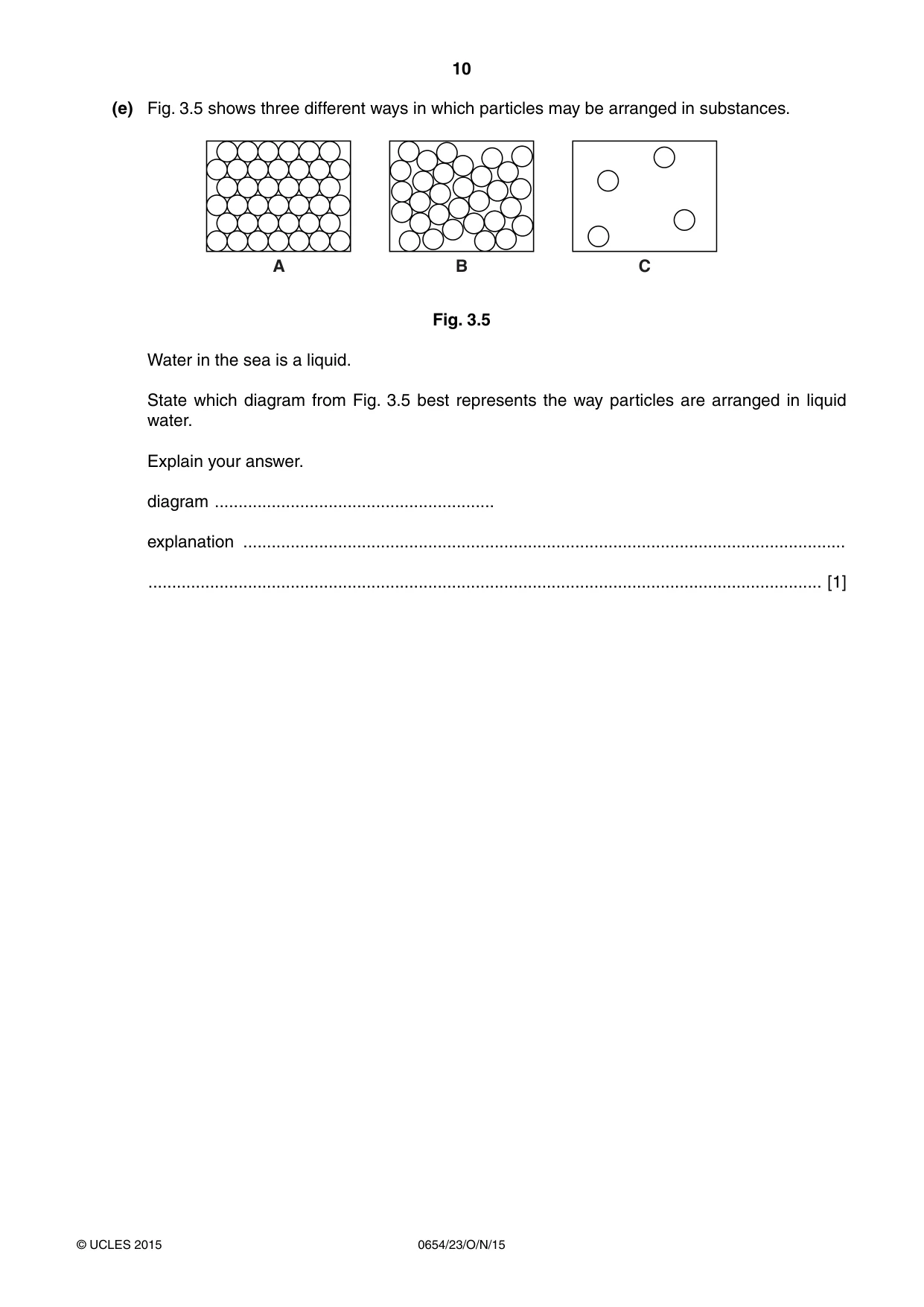 Cambridge IGCSE Sciences - Co-ordinated (Double) 0654 2015 Oct/Nov Paper 2 · Variant 3 question paper, page 10 of 32