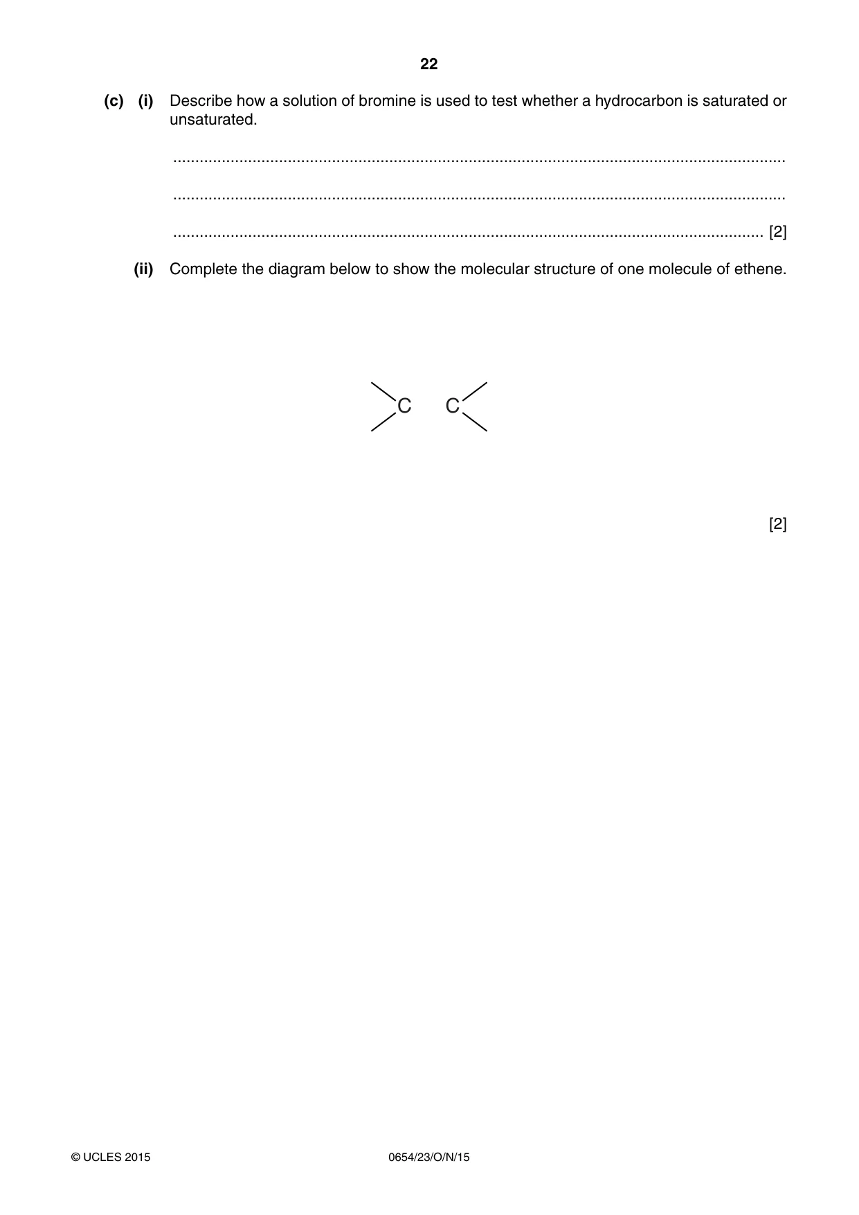 Cambridge IGCSE Sciences - Co-ordinated (Double) 0654 2015 Oct/Nov Paper 2 · Variant 3 question paper, page 22 of 32