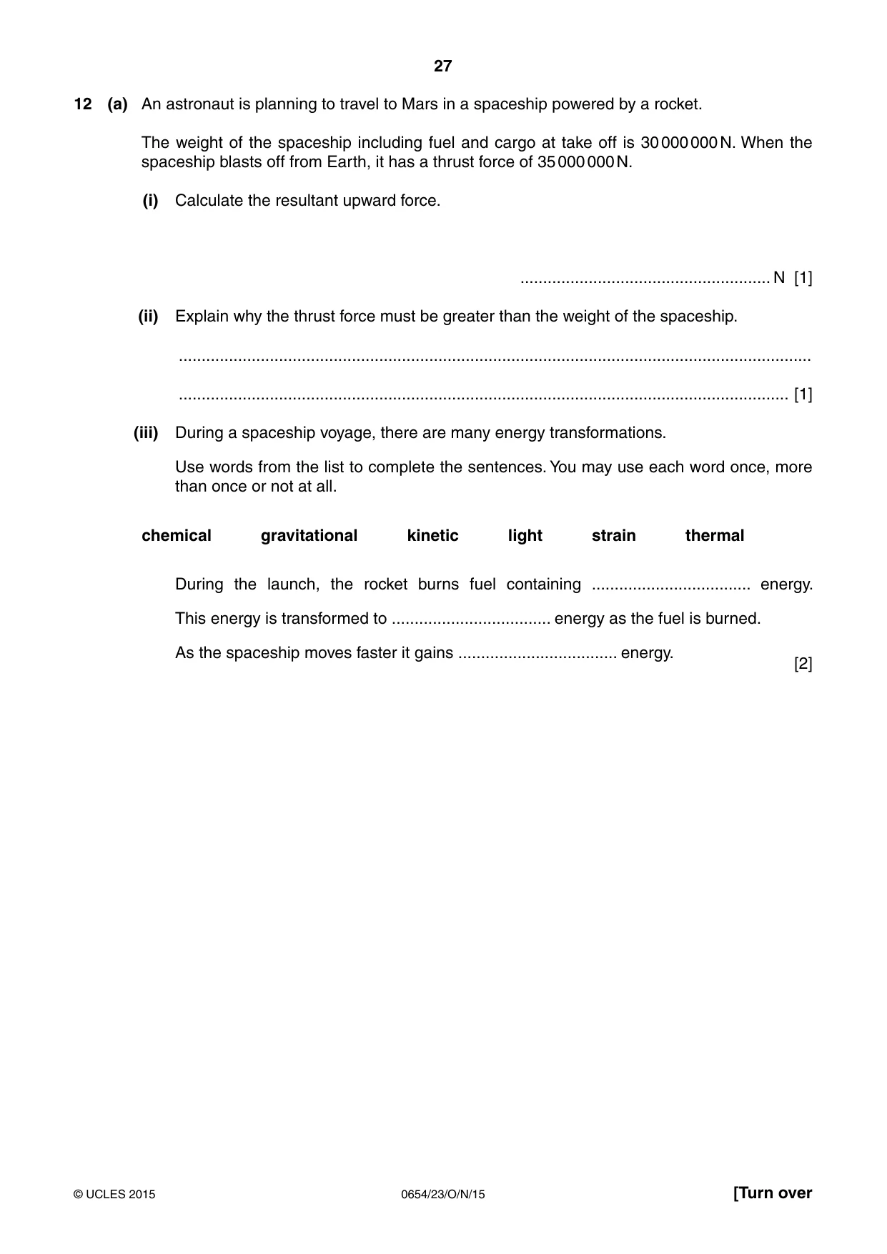 Cambridge IGCSE Sciences - Co-ordinated (Double) 0654 2015 Oct/Nov Paper 2 · Variant 3 question paper, page 27 of 32